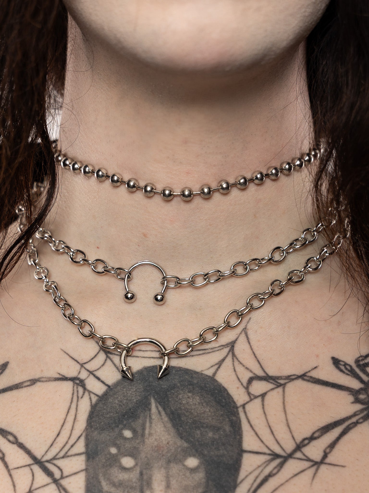 Pierced Layered Choker Necklace - Die With Your Boots On