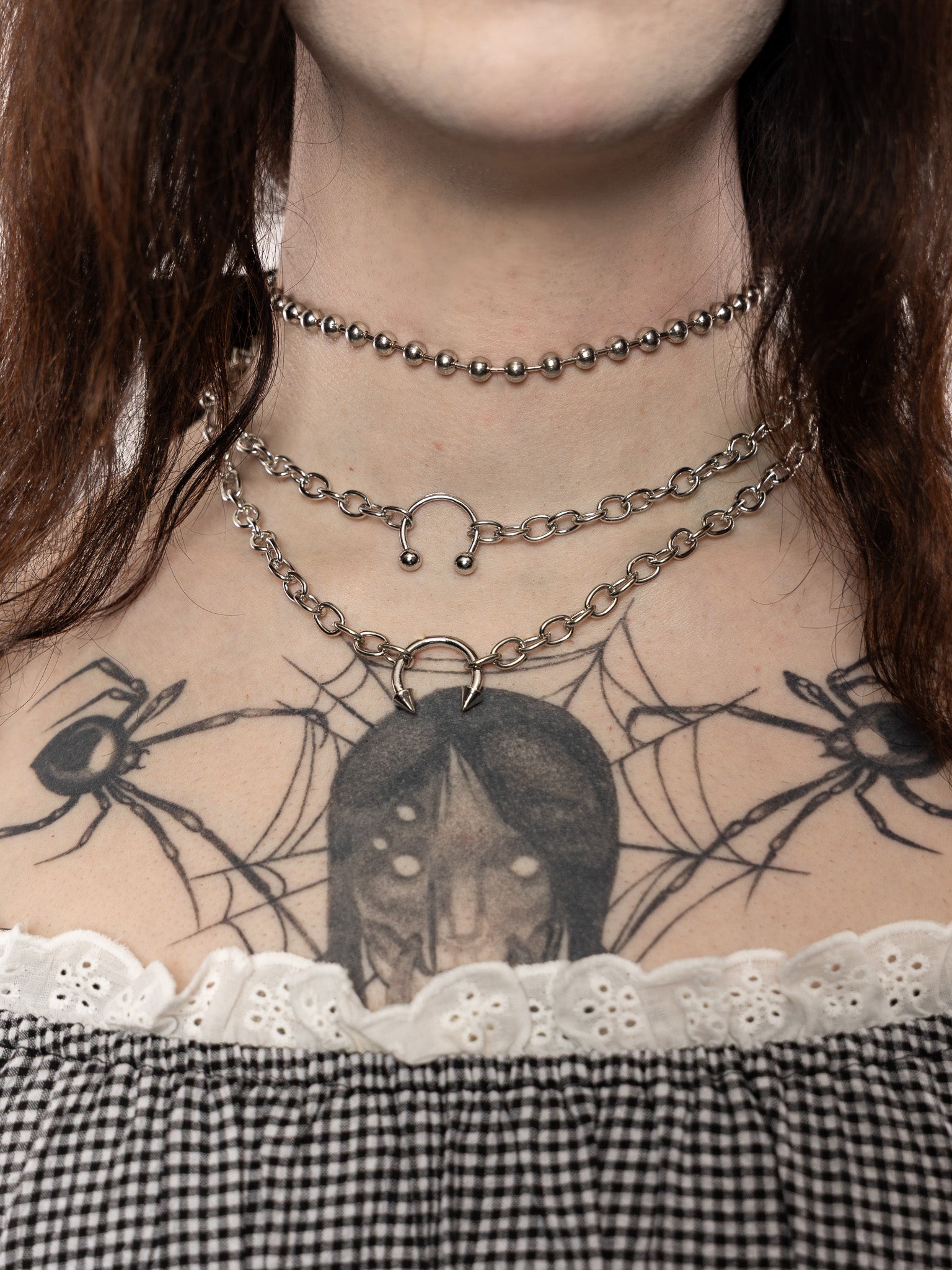 Pierced Layered Choker Necklace - Die With Your Boots On