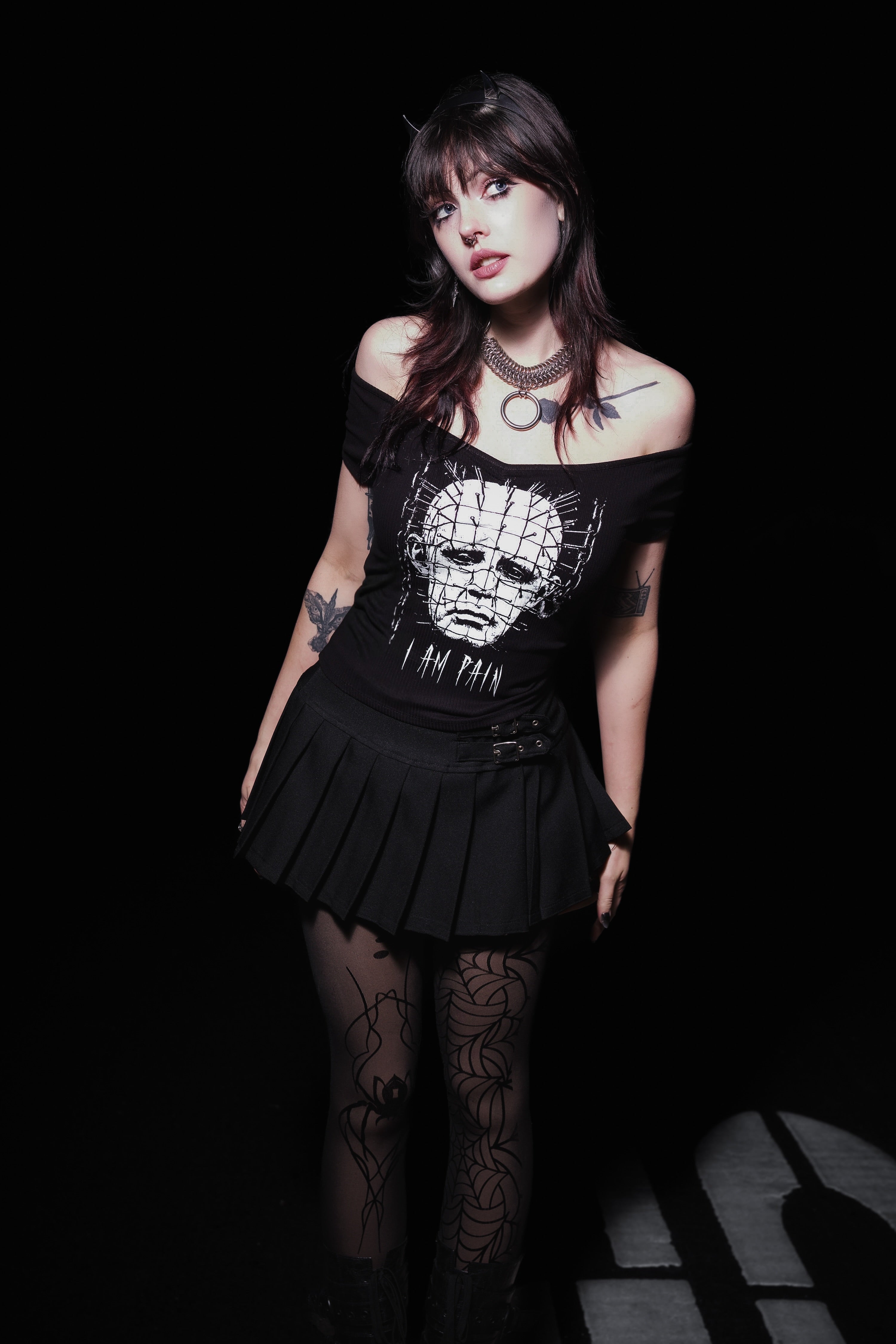 I am Pain Off Shoulder Top (SHIPS FROM VERA'S EYECANDY, NOT AVAILABLE FOR PICKUP IN STORE) - Die With Your Boots On