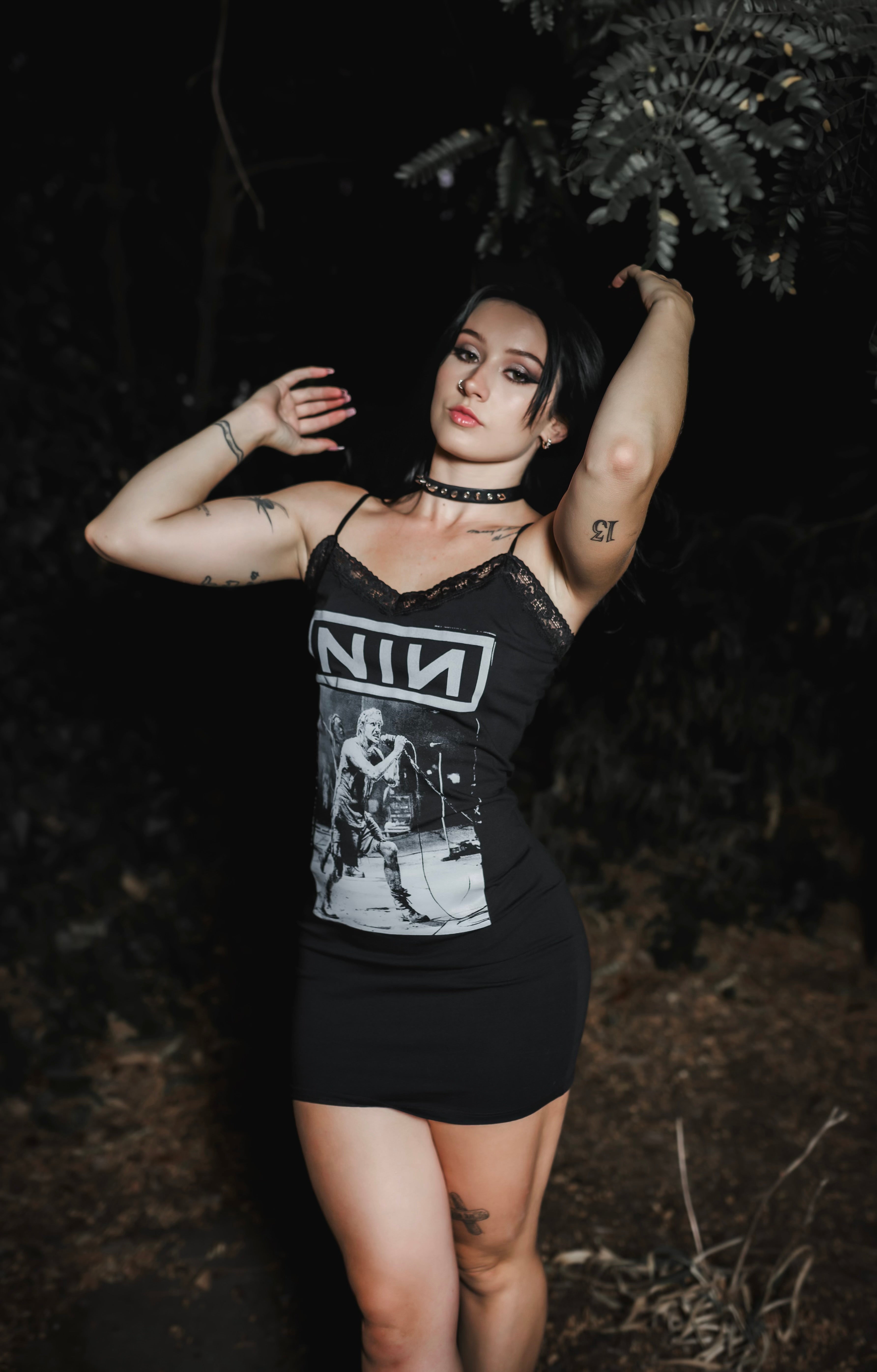 NIN Lace Strap Dress (SHIPS FROM VERA'S EYECANDY, NOT AVAILABLE FOR PICKUP IN STORE) - Die With Your Boots On