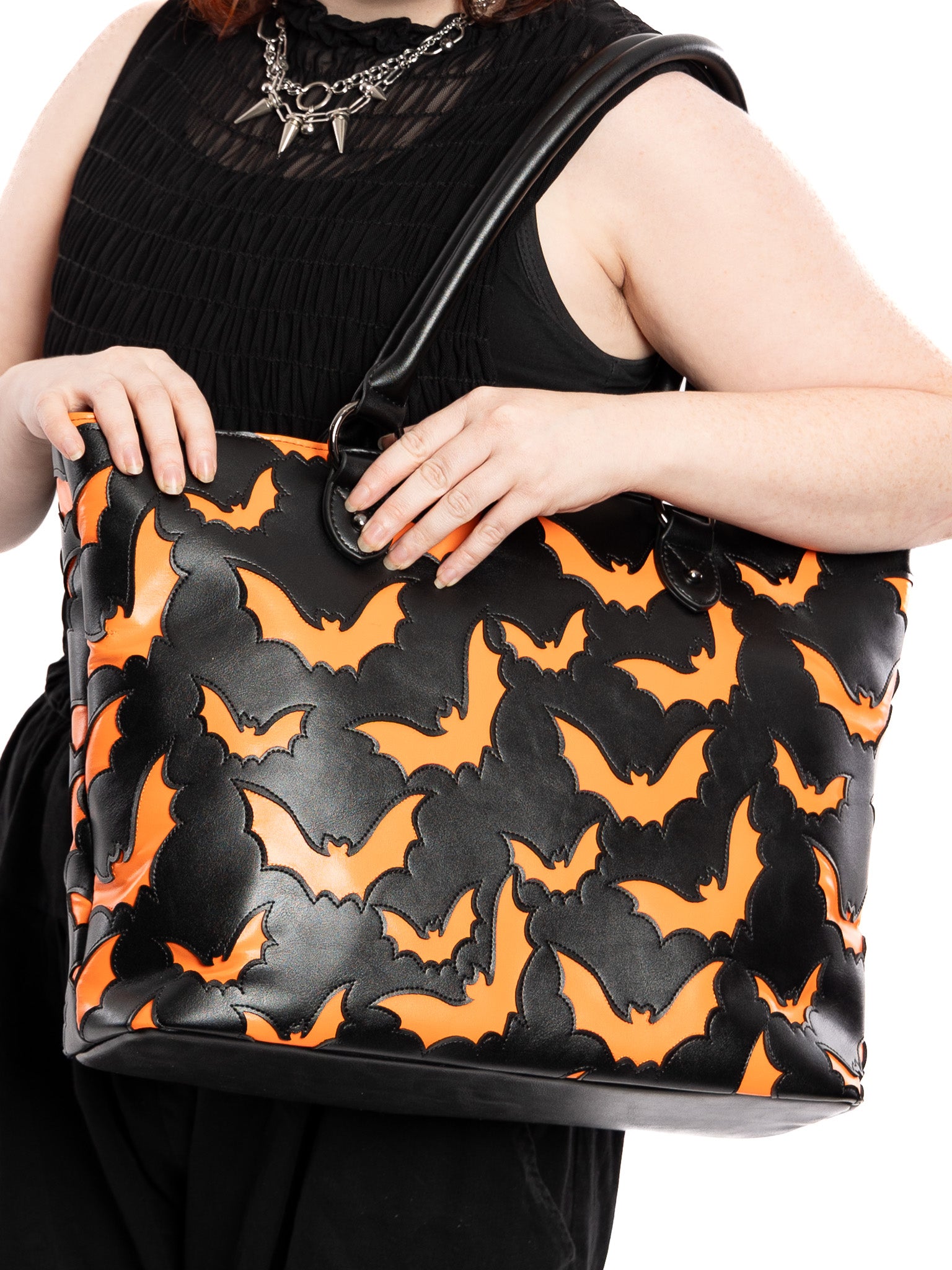 Bat Tote- Black/Orange FOXBLOOD - Die With Your Boots On