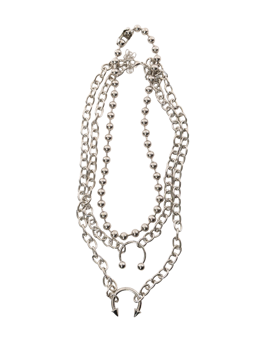 Pierced Layered Choker Necklace - Die With Your Boots On