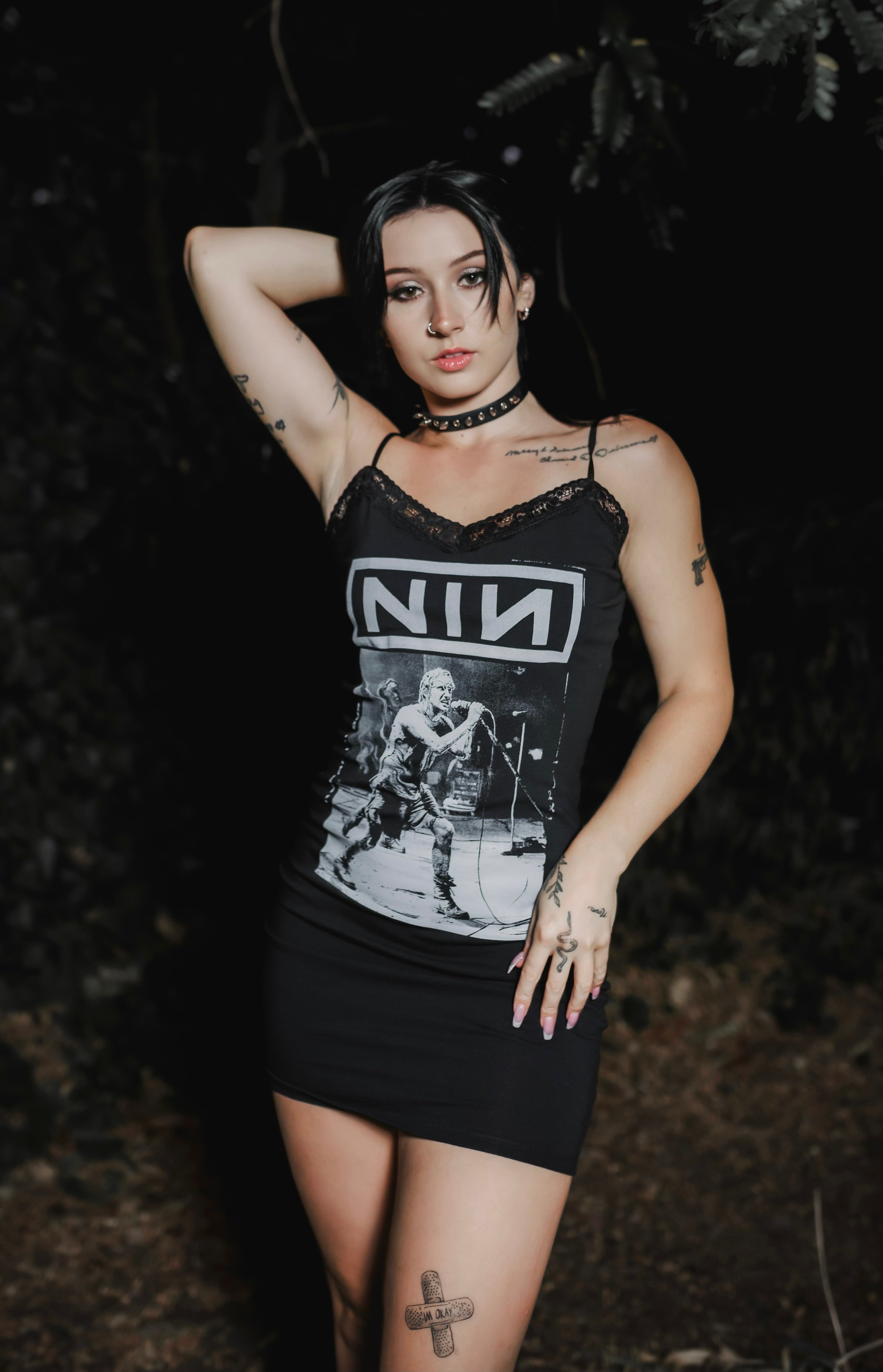 NIN Lace Strap Dress (SHIPS FROM VERA'S EYECANDY, NOT AVAILABLE FOR PICKUP IN STORE) - Die With Your Boots On