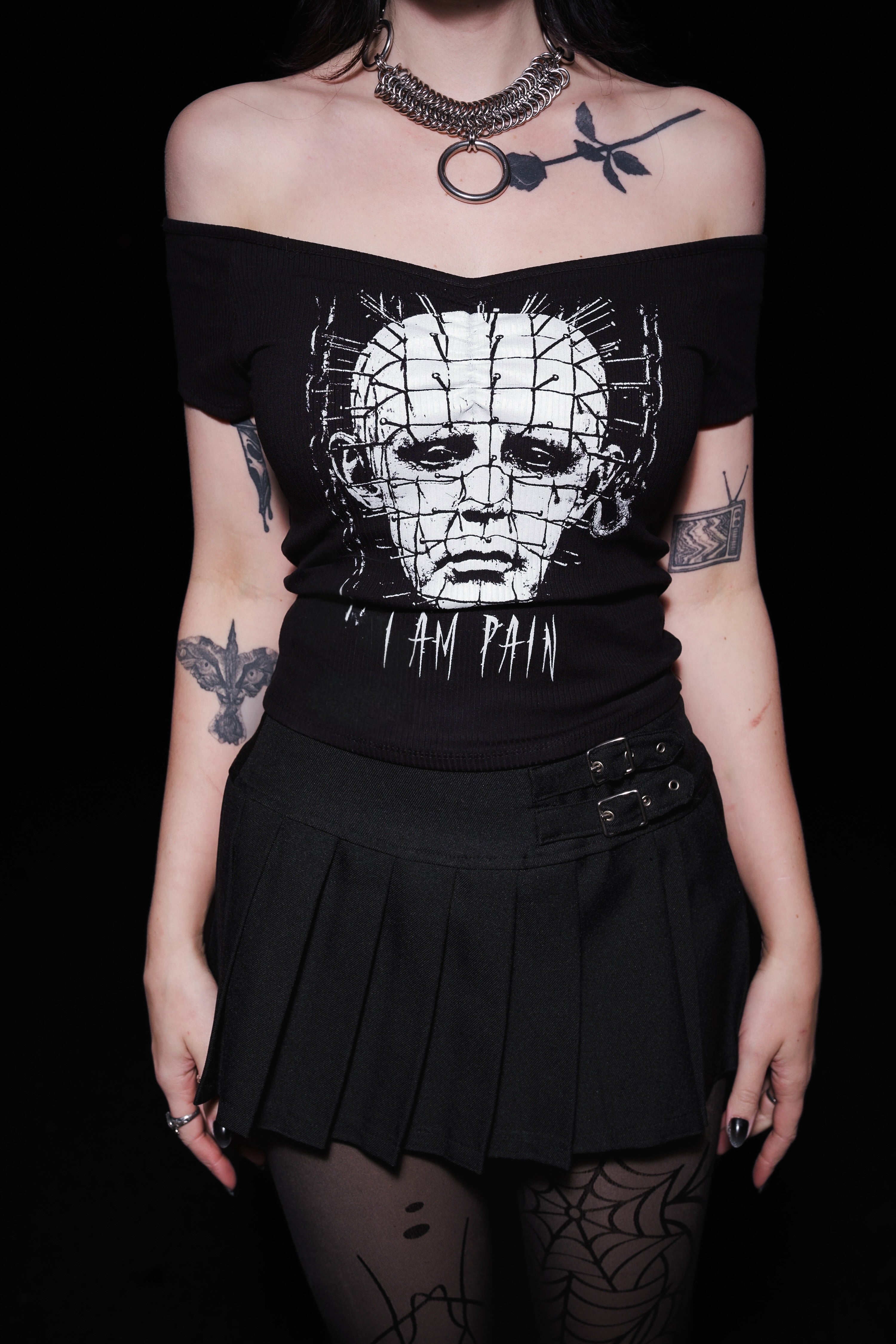 I am Pain Off Shoulder Top (SHIPS FROM VERA'S EYECANDY, NOT AVAILABLE FOR PICKUP IN STORE) - Die With Your Boots On