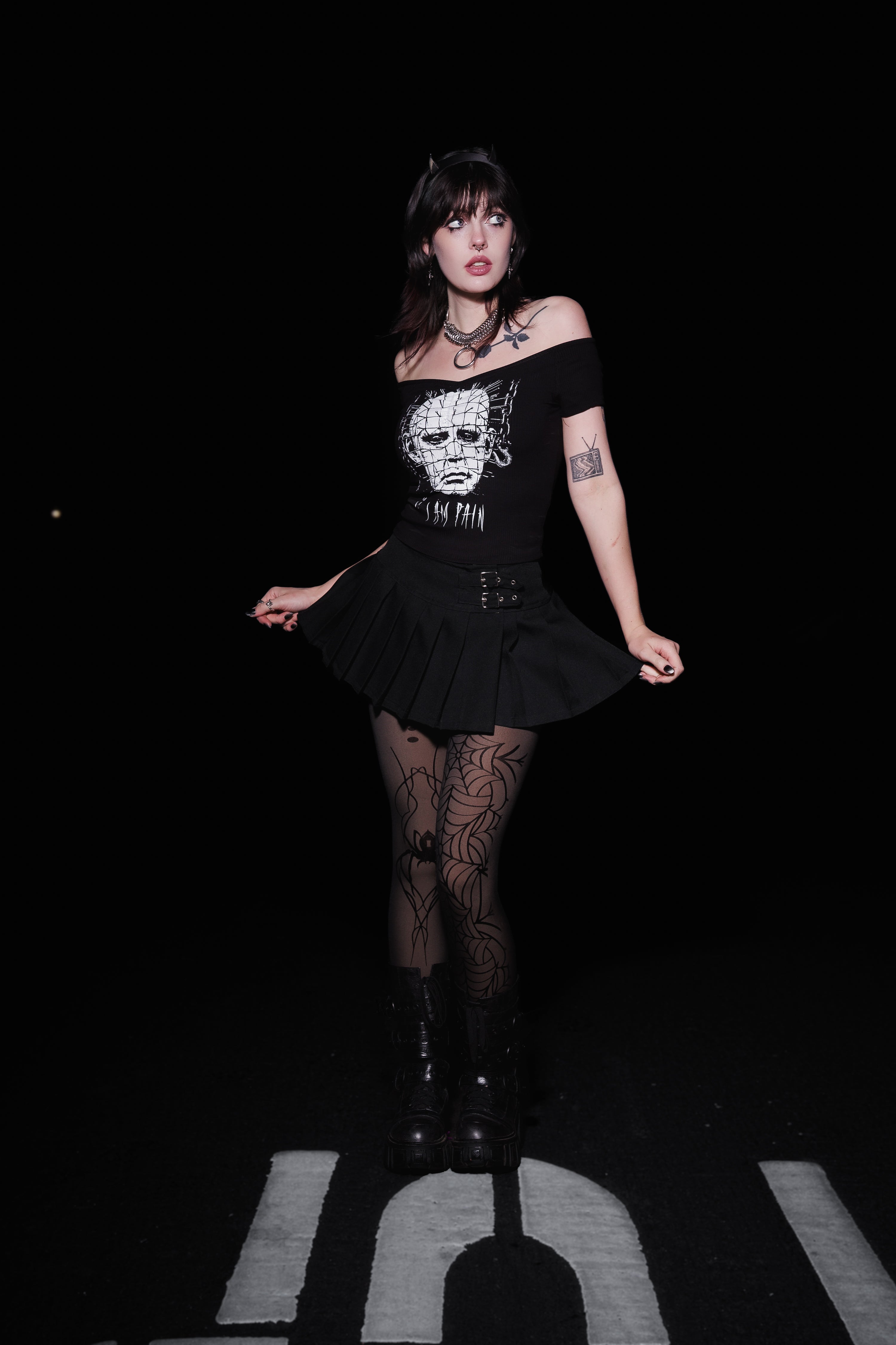 I am Pain Off Shoulder Top (SHIPS FROM VERA'S EYECANDY, NOT AVAILABLE FOR PICKUP IN STORE) - Die With Your Boots On