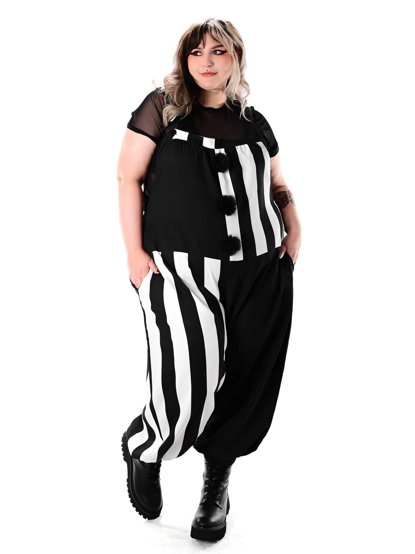 Side Show Overalls (Black/White) FOXBLOOD - Die With Your Boots On