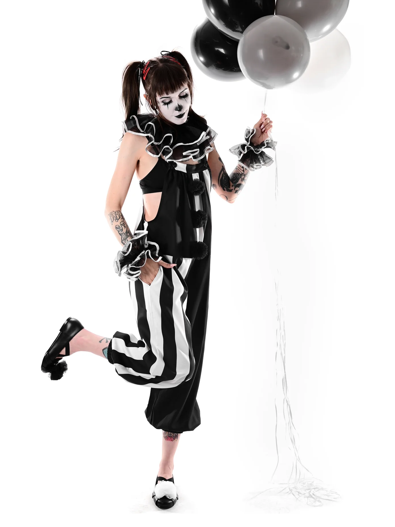 Side Show Overalls (Black/White) FOXBLOOD - Die With Your Boots On