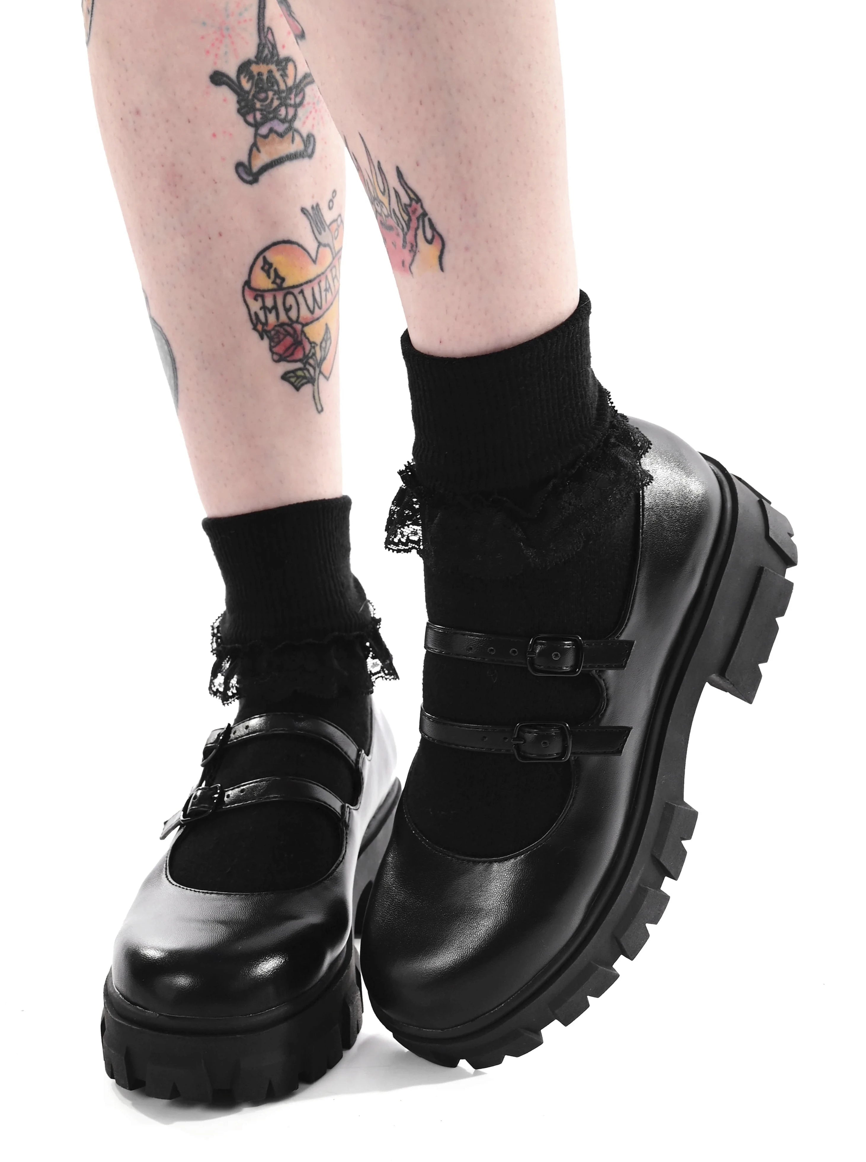 FINAL SALE Dahlia Mary Janes FOXBLOOD - Die With Your Boots On