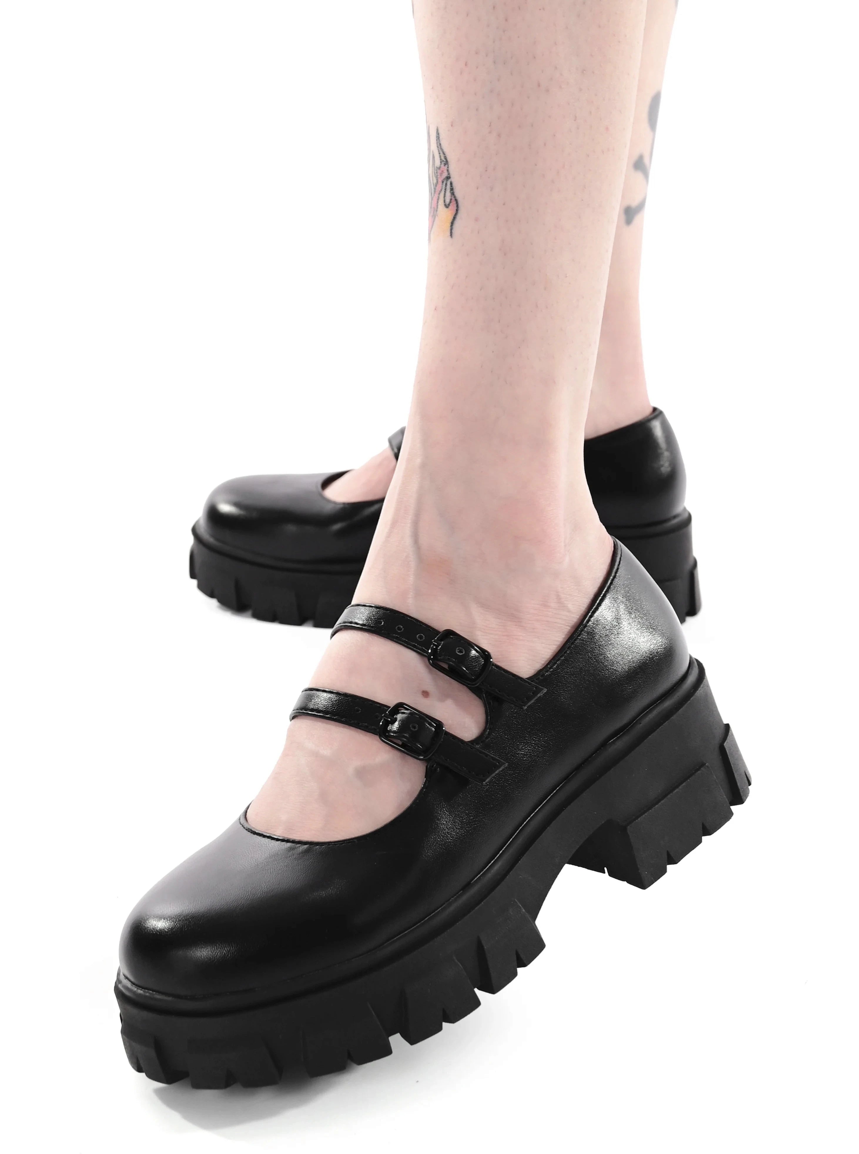 FINAL SALE Dahlia Mary Janes FOXBLOOD - Die With Your Boots On
