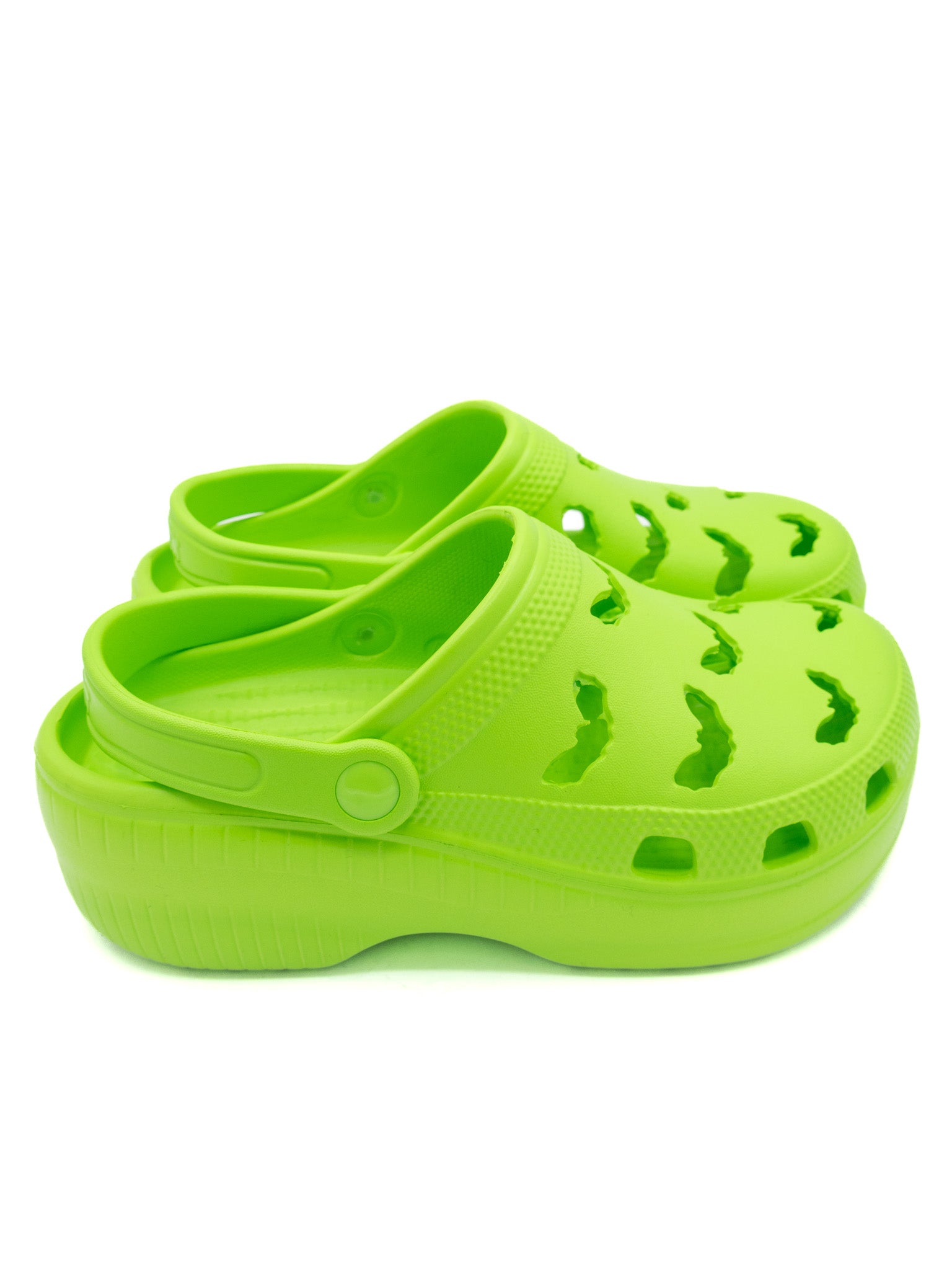 R.I.P.S. Bat Clogs- Neon Green STRANGE CVLT - Die With Your Boots On