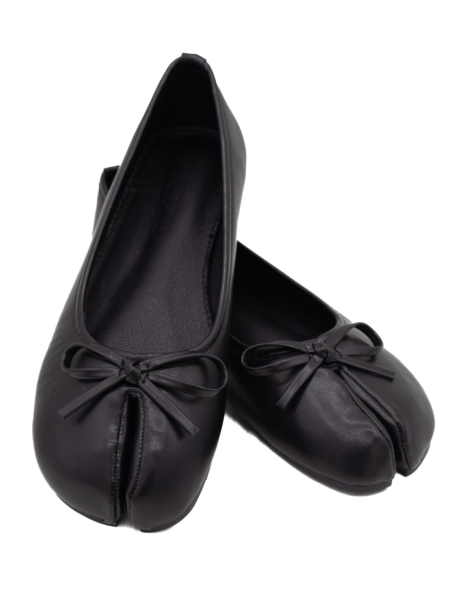Krista Black Split-Toe Ballet Flats - Die With Your Boots On
