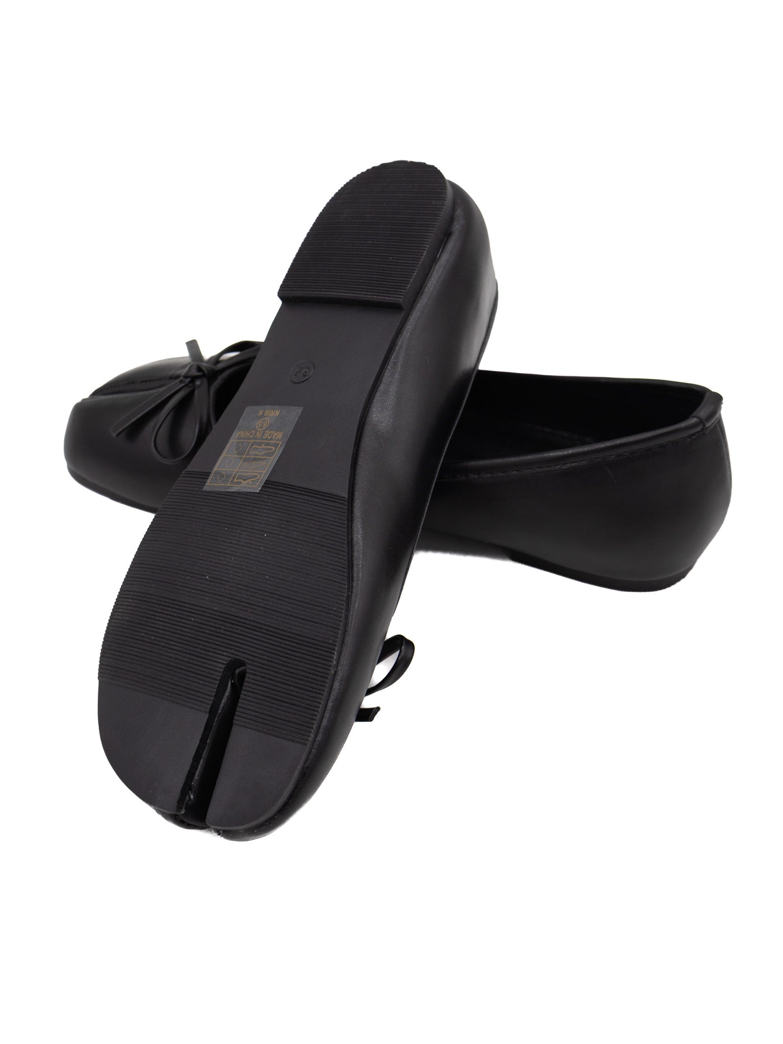 Krista Black Split-Toe Ballet Flats - Die With Your Boots On