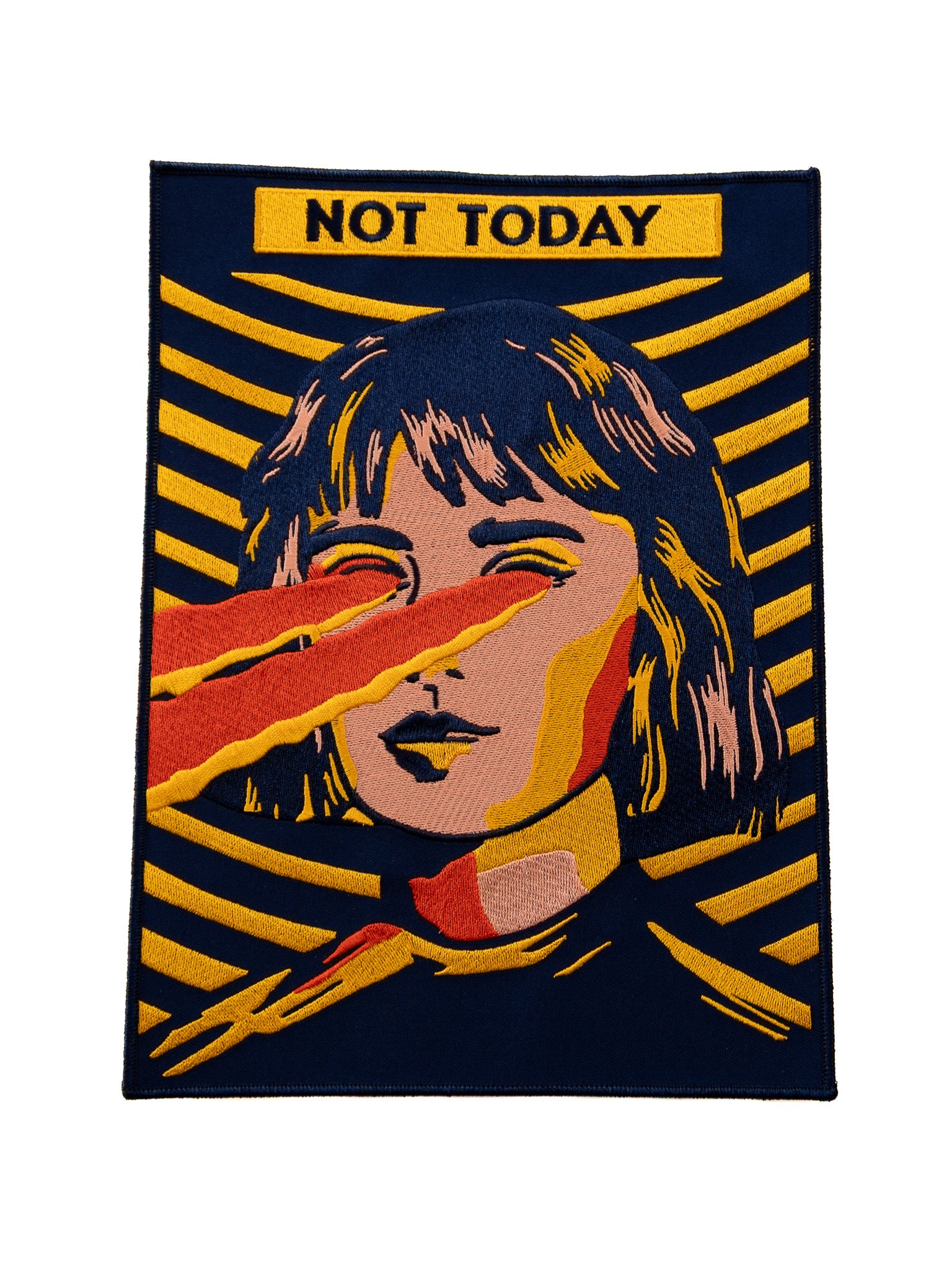 Not Today Embroidered Back Patch - Die With Your Boots On