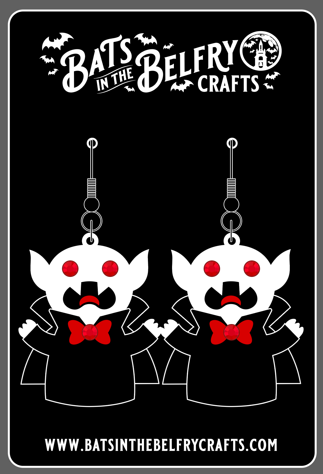 Bleh Vampire Earrings HANDMADE - Die With Your Boots On