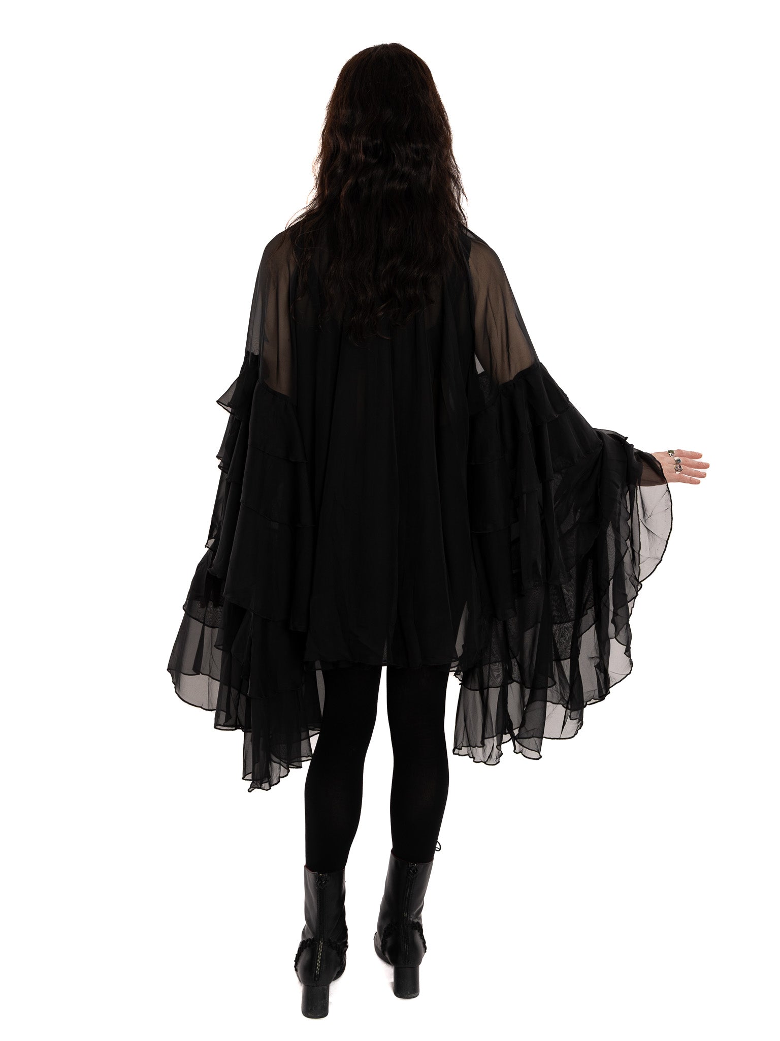 Gloria Ruffle Chiffon Mini Dress - Die With Your Boots On