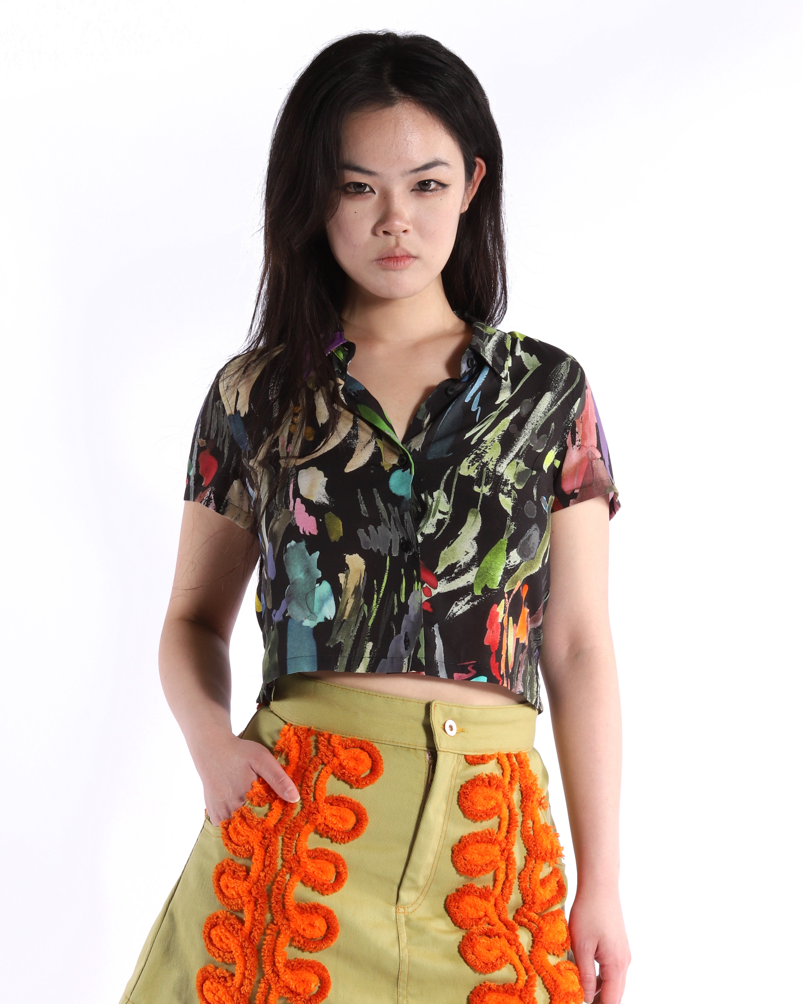 Brushstroke Blouse (SHIPS FROM PRETTY SNAKE, NOT AVAILABLE FOR PICKUP IN STORE) - Die With Your Boots On