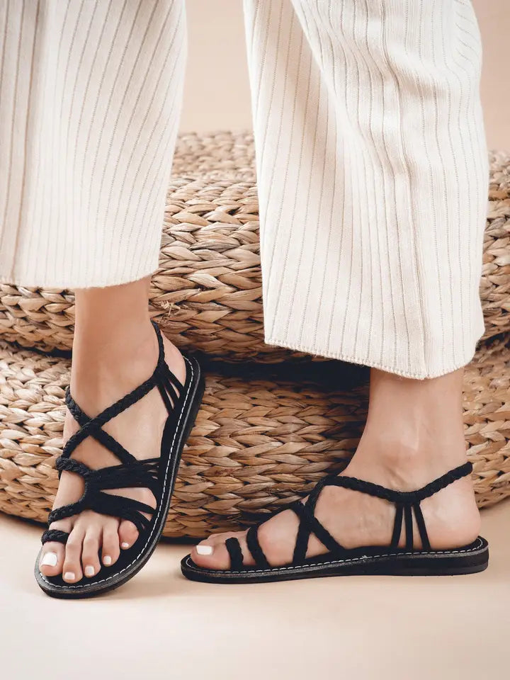 Sandy Beach Woven Flat Sandal (NO RESTOCKS!) - Die With Your Boots On