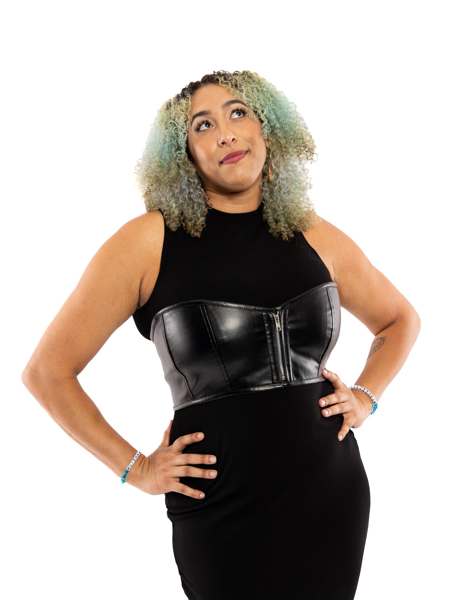 Bad Sandy Faux Leather Short Bustier - Die With Your Boots On