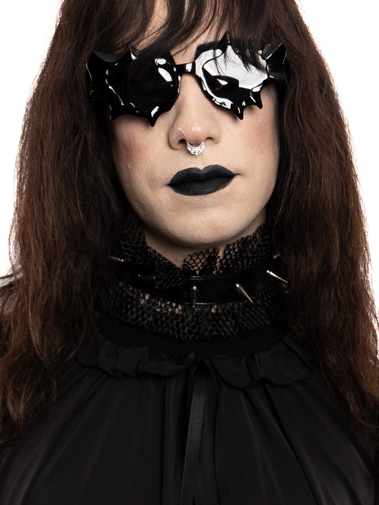 Kora Fishnet Spiked Choker - Die With Your Boots On