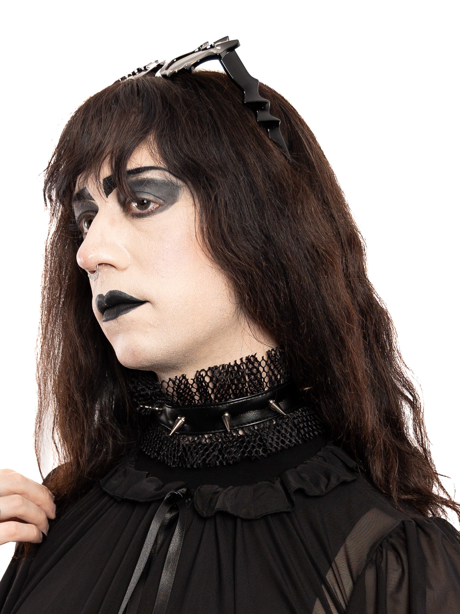 Kora Fishnet Spiked Choker - Die With Your Boots On