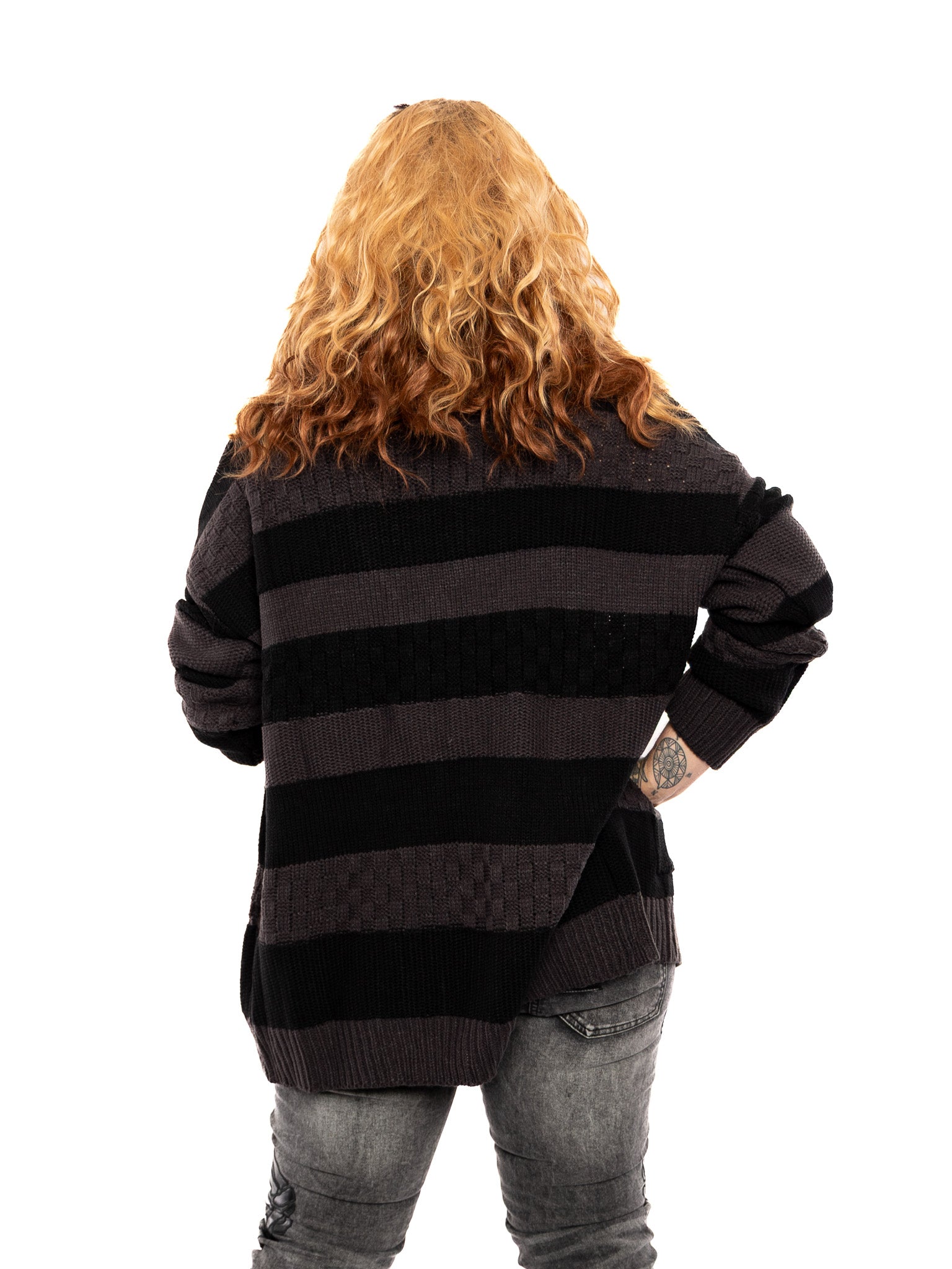 Cecil Charcoal Striped Cardigan - Die With Your Boots On