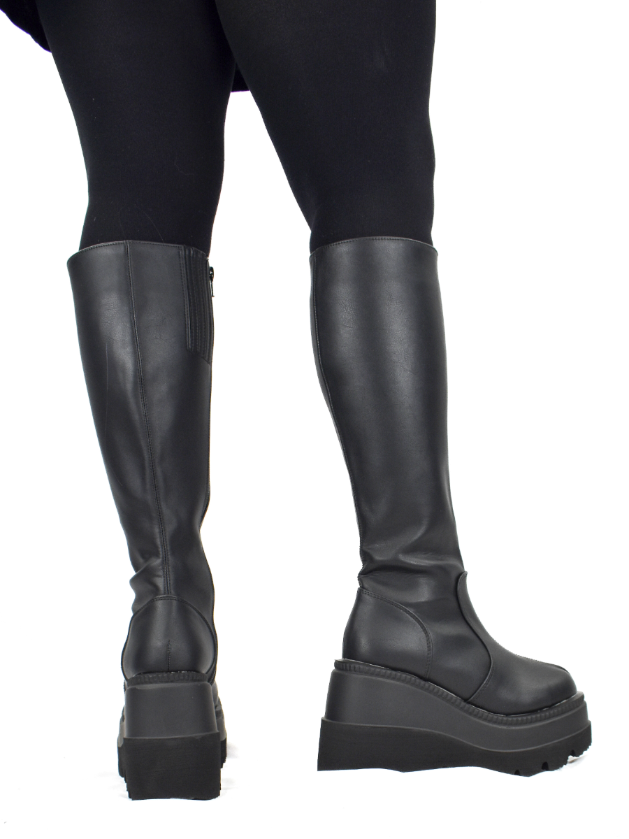 Fortitude Platform Boot (Wide Calf) DEMONIA - Die With Your Boots On