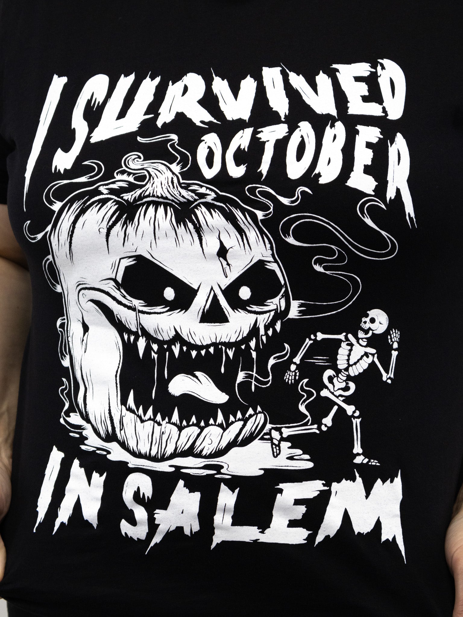 I Survived October in Salem T-Shirt - Die With Your Boots On