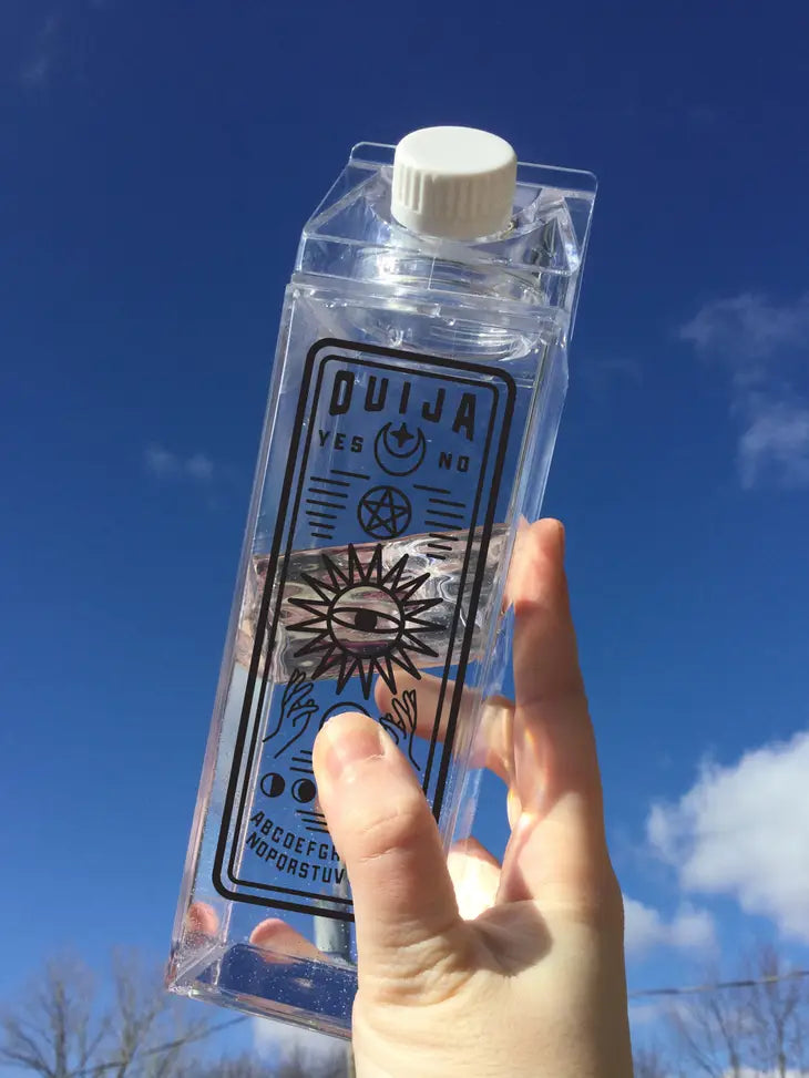 Tarot Milk Carton Water Bottle - Die With Your Boots On