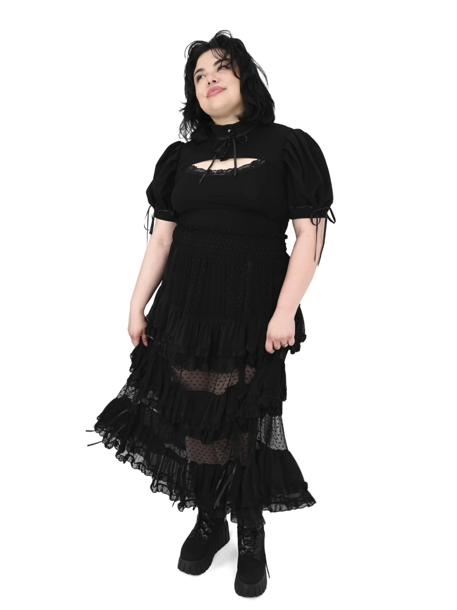 Lottie Mesh Ruffle Skirt FOXBLOOD - Die With Your Boots On