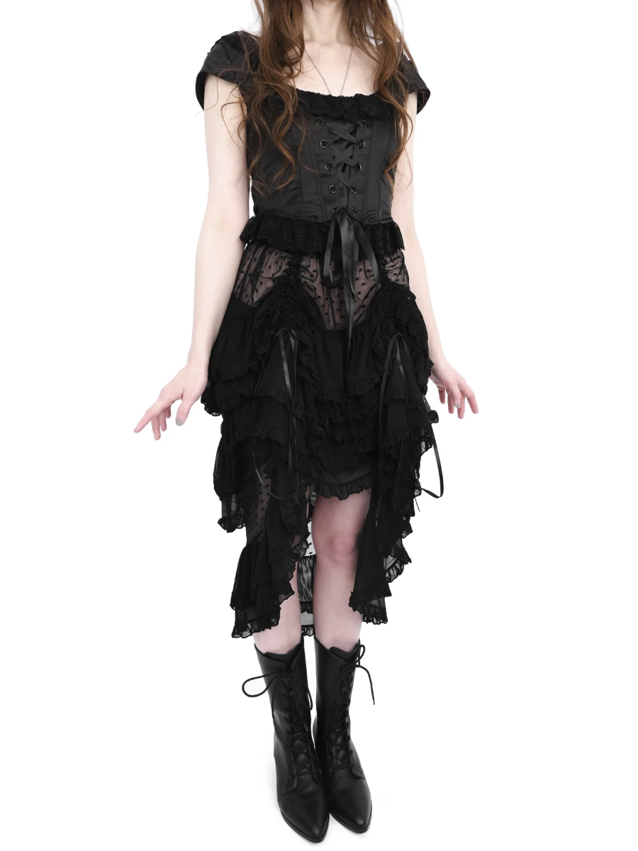 Lottie Mesh Ruffle Skirt FOXBLOOD - Die With Your Boots On