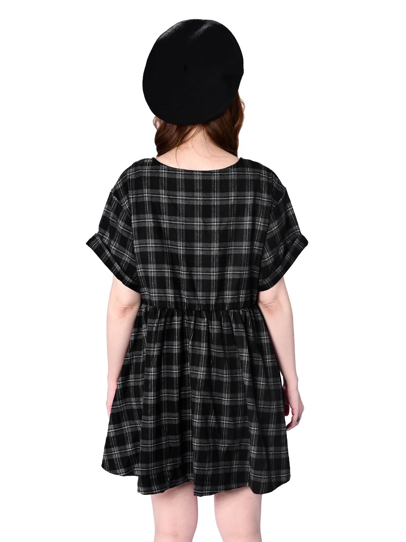 Plaid Babydoll Dress FOXBLOOD - Die With Your Boots On