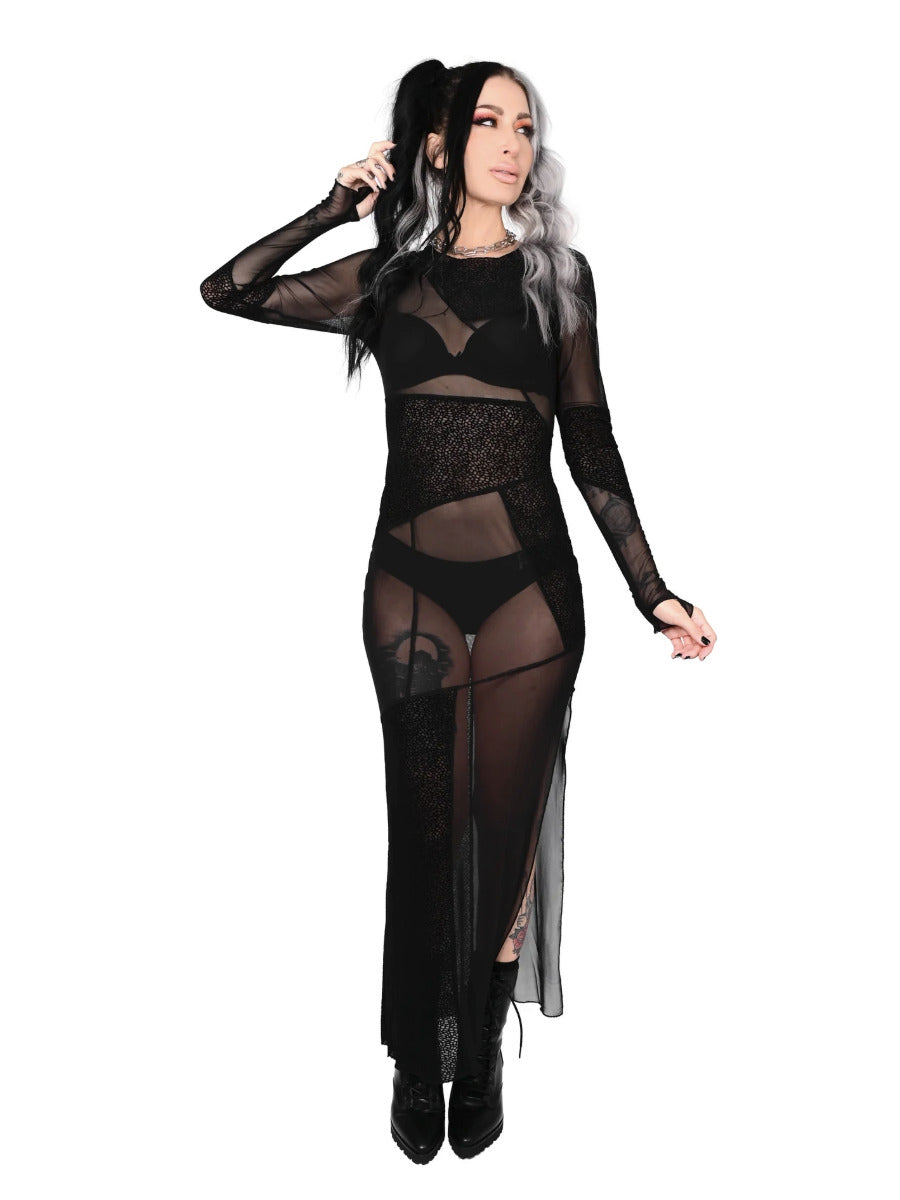 Sally Mesh Dress FOXBLOOD (NO RESTOCKS!) - Die With Your Boots On