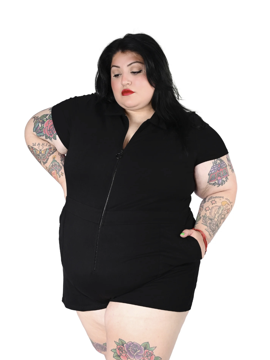 Jamie Lee Zip-Up Romper FOXBLOOD - Die With Your Boots On