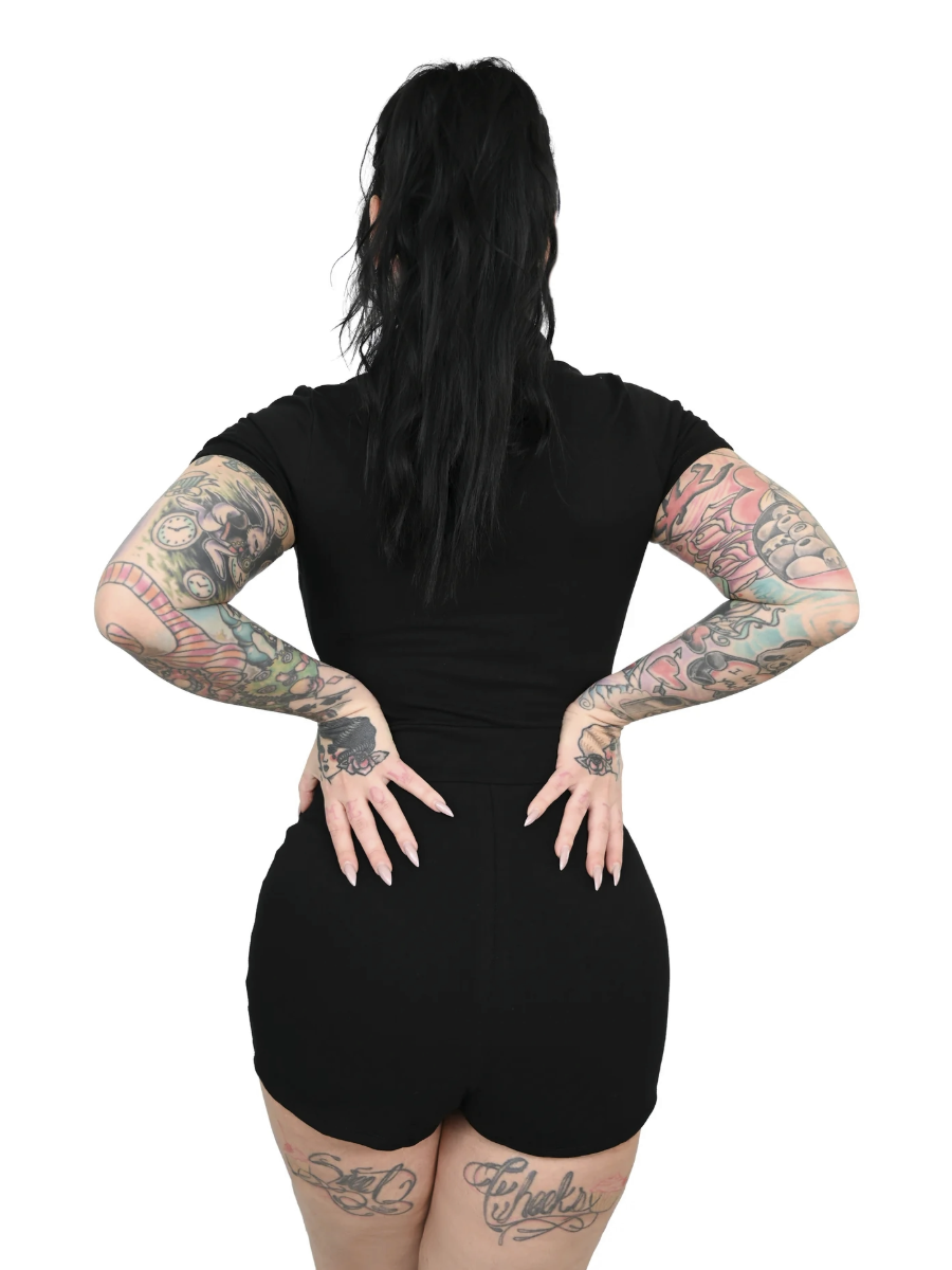 Jamie Lee Zip-Up Romper FOXBLOOD - Die With Your Boots On