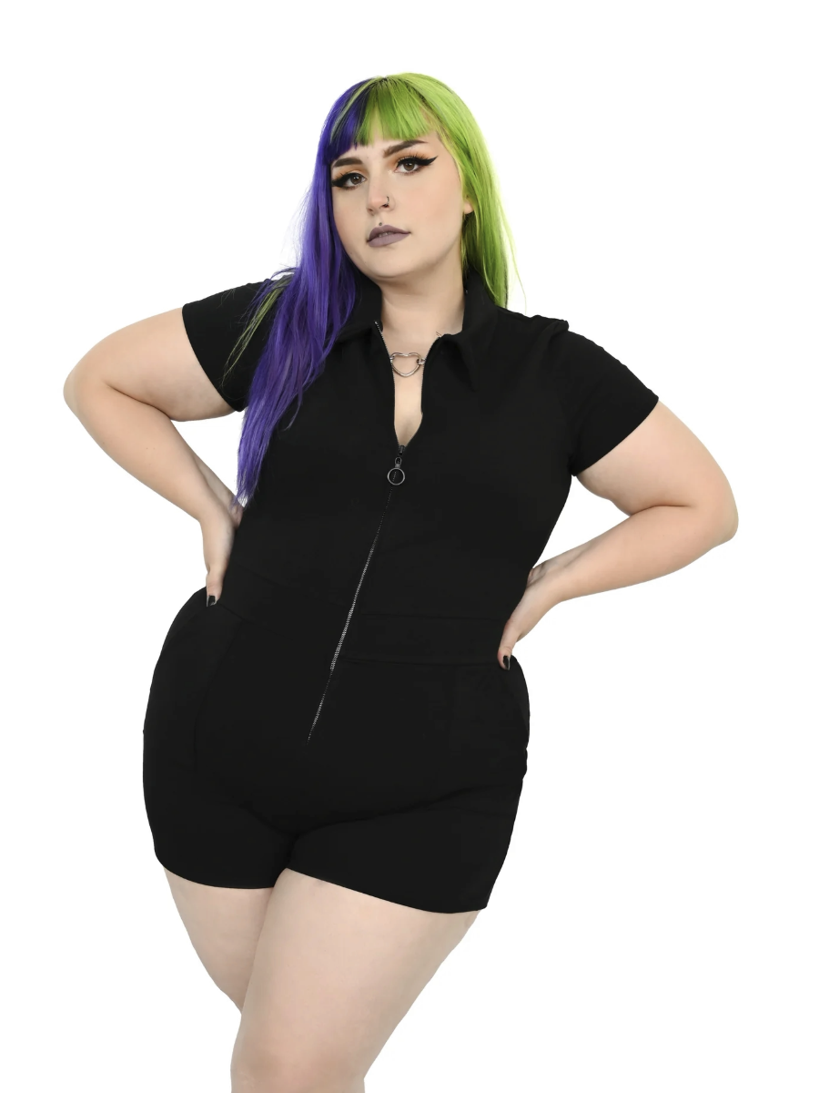 Jamie Lee Zip-Up Romper FOXBLOOD - Die With Your Boots On