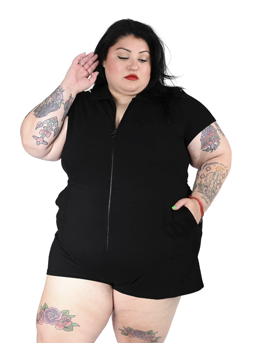 Jamie Lee Zip-Up Romper FOXBLOOD - Die With Your Boots On
