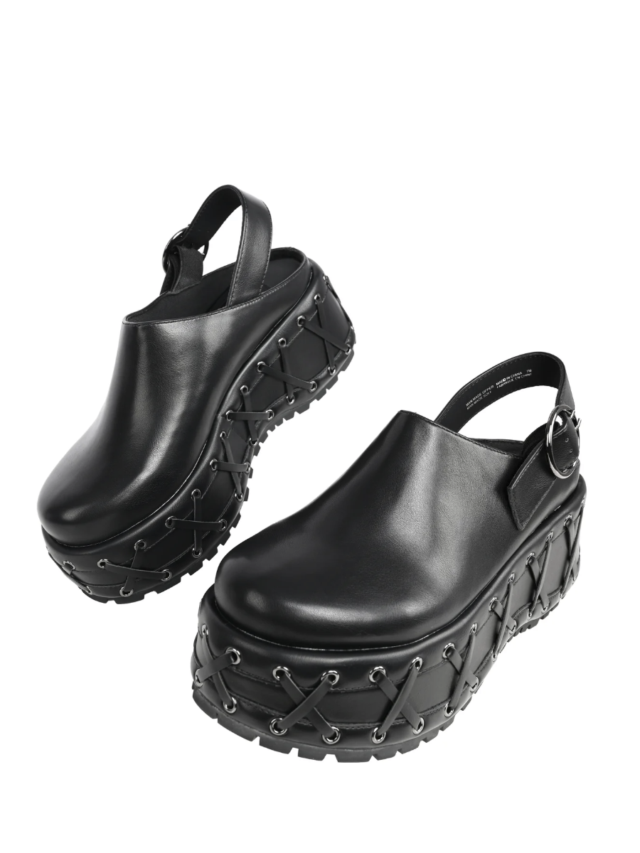 Corseted Platform Clog FOXBLOOD - Die With Your Boots On