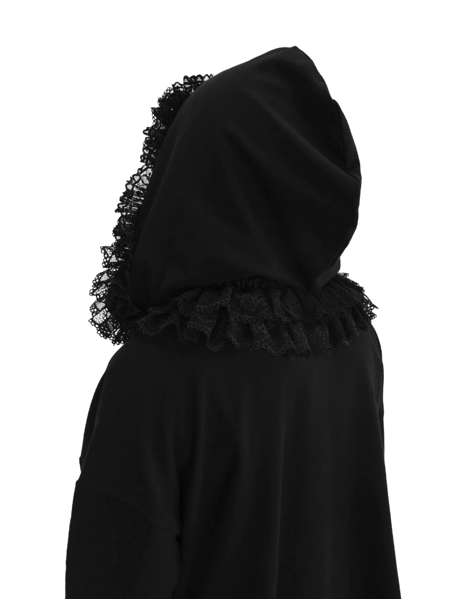 Lucy Lace Ruffle Hoodie FOXBLOOD - Die With Your Boots On