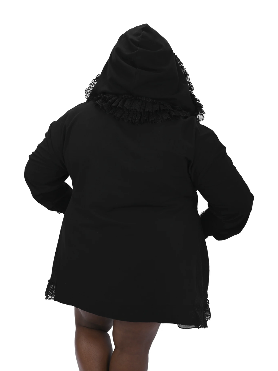 Lucy Lace Ruffle Hoodie FOXBLOOD - Die With Your Boots On