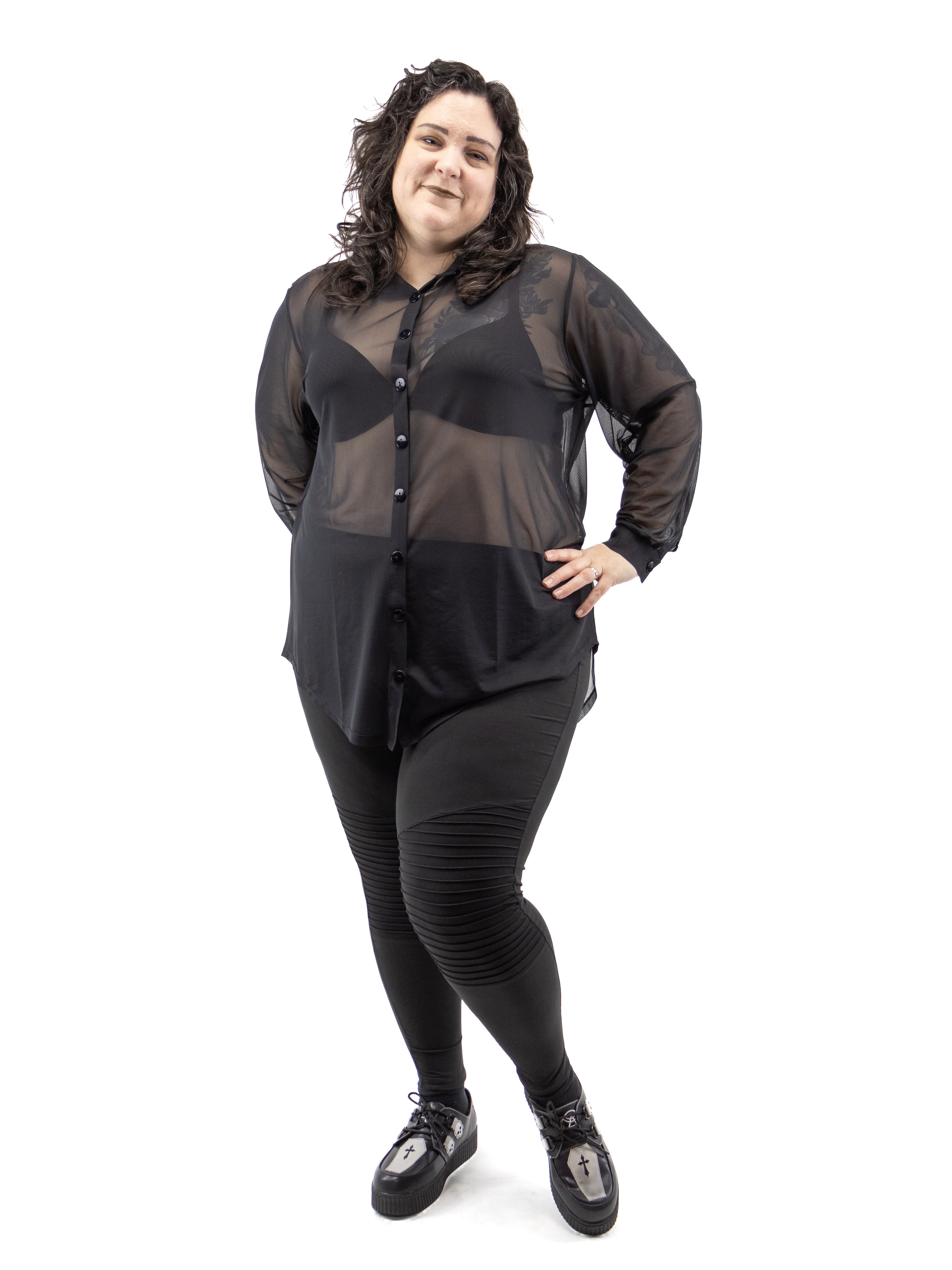 Mesh Memphis Oversized Shirt FOXBLOOD - Die With Your Boots On