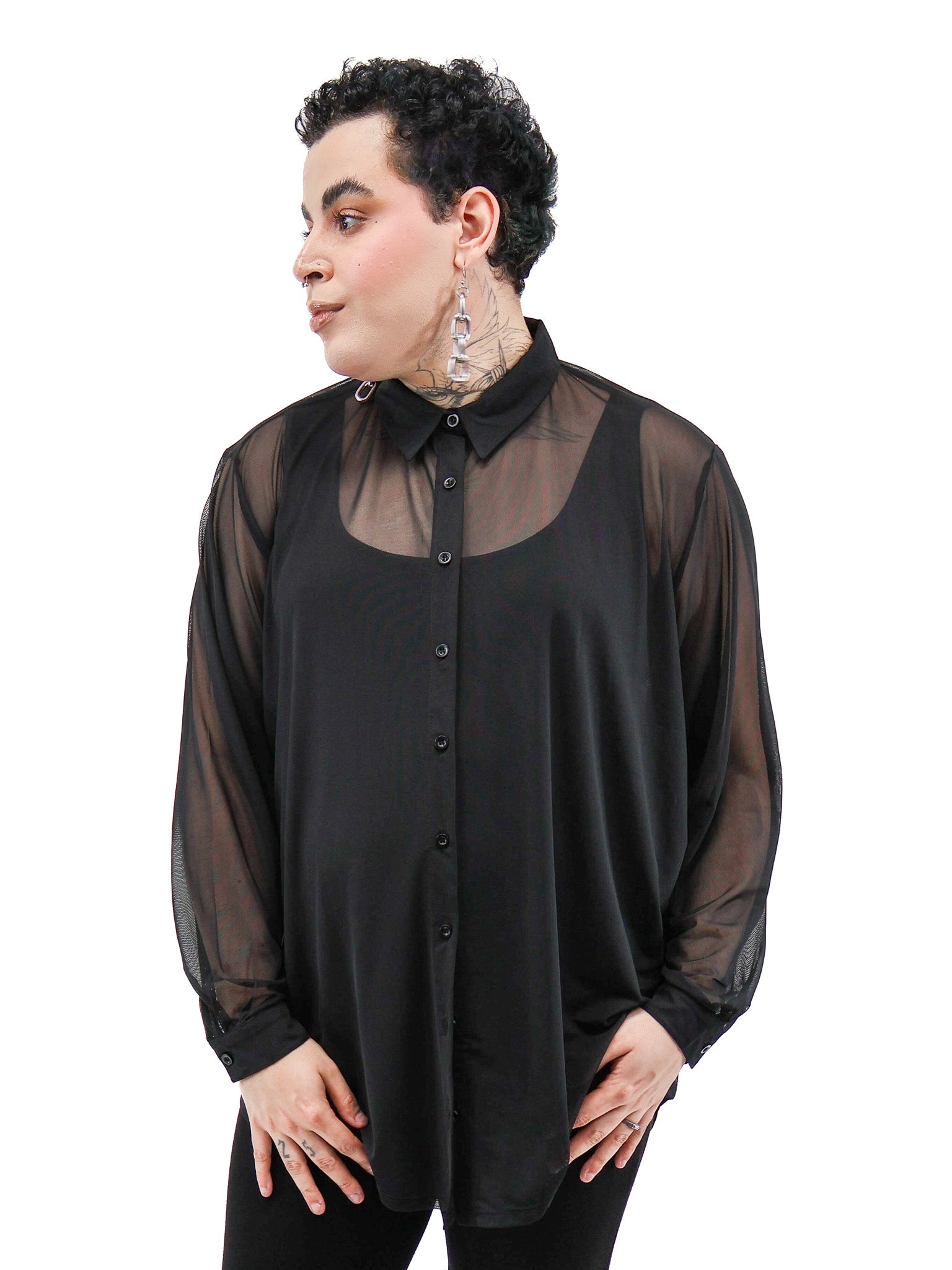 Mesh Memphis Oversized Shirt FOXBLOOD - Die With Your Boots On