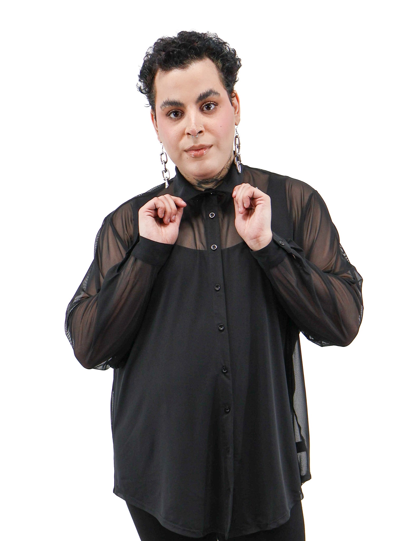 Mesh Memphis Oversized Shirt FOXBLOOD - Die With Your Boots On