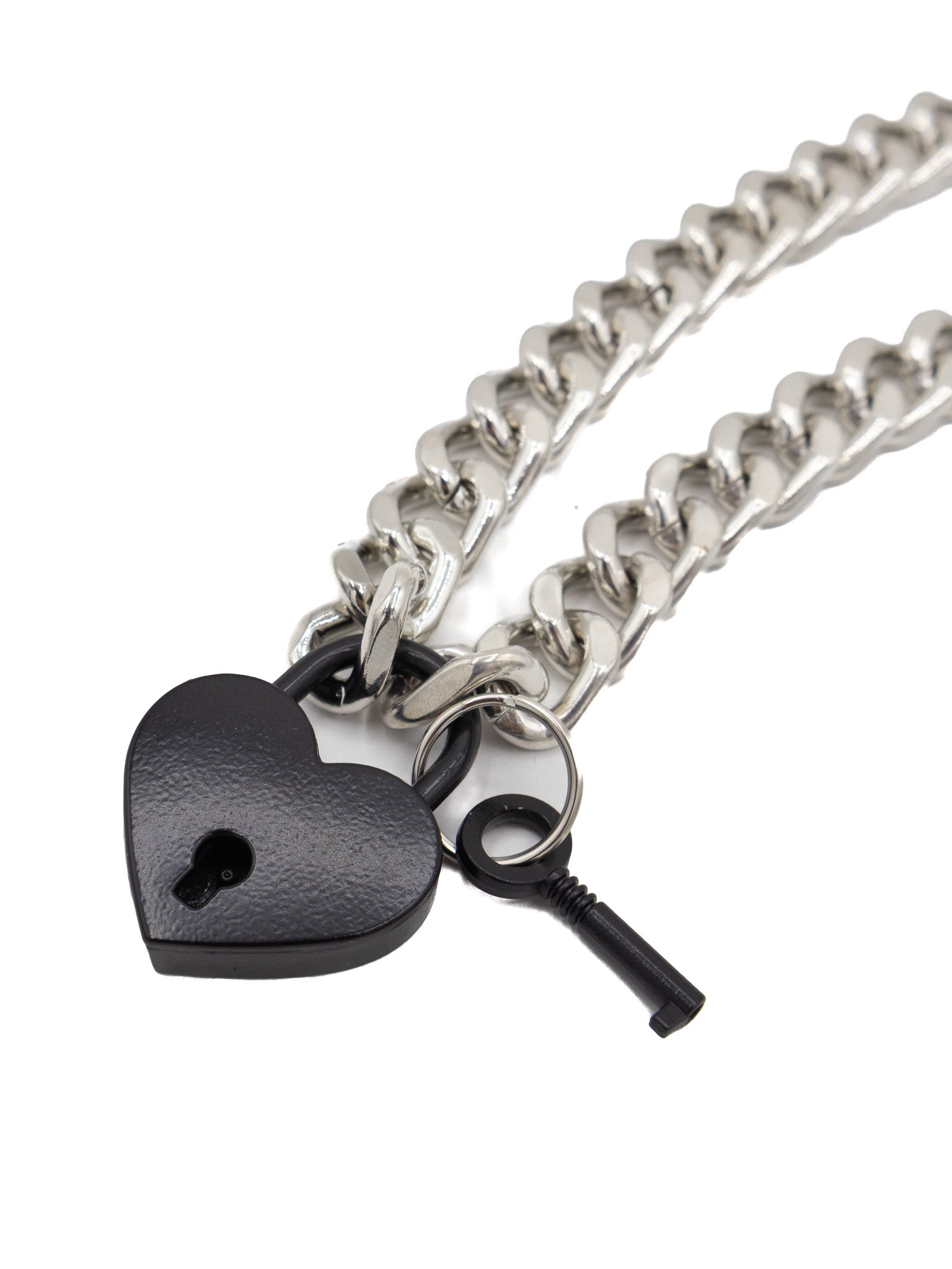 Heart Lock Cuban Chain Necklace - Die With Your Boots On