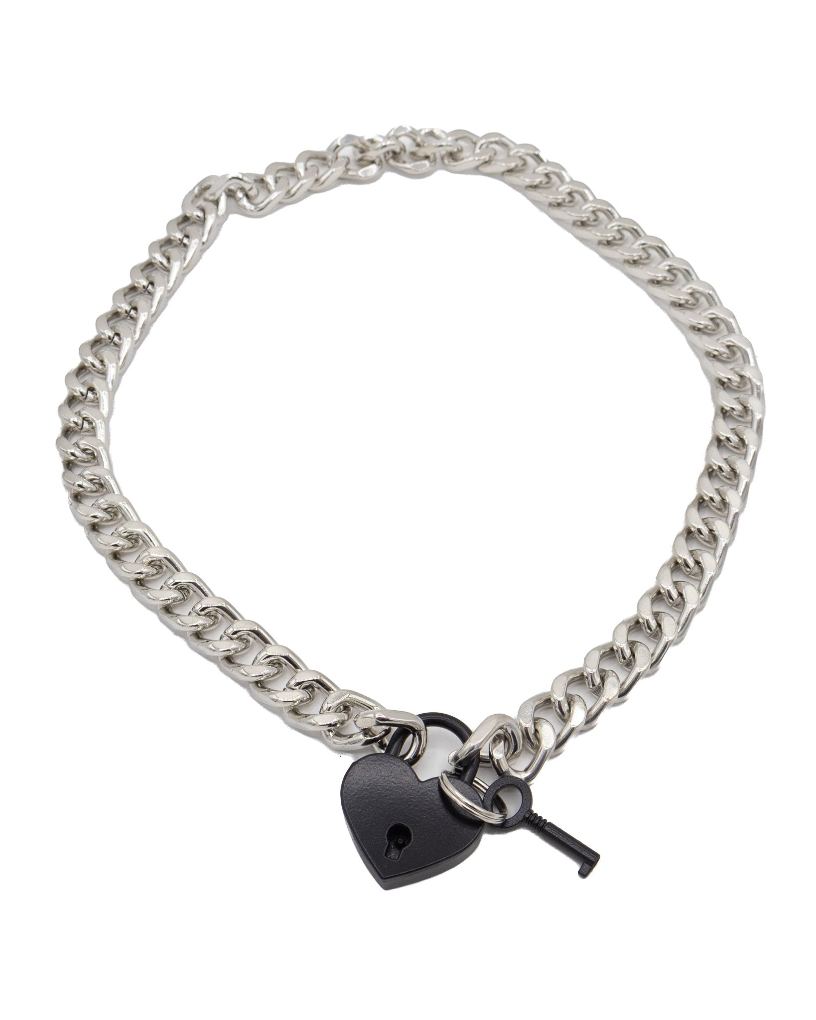Heart Lock Cuban Chain Necklace - Die With Your Boots On