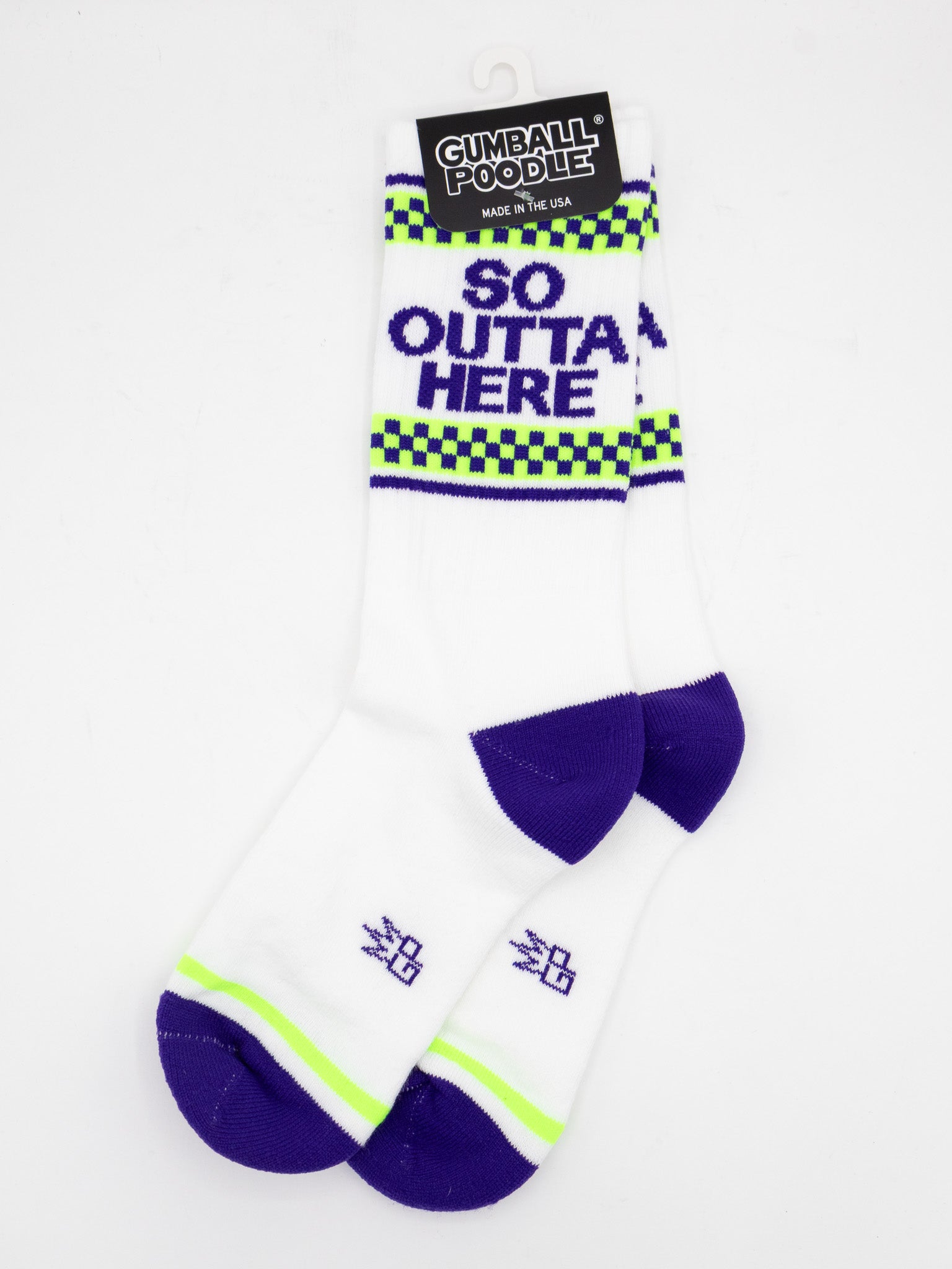 So Outta Here Ribbed Gym Socks - Die With Your Boots On