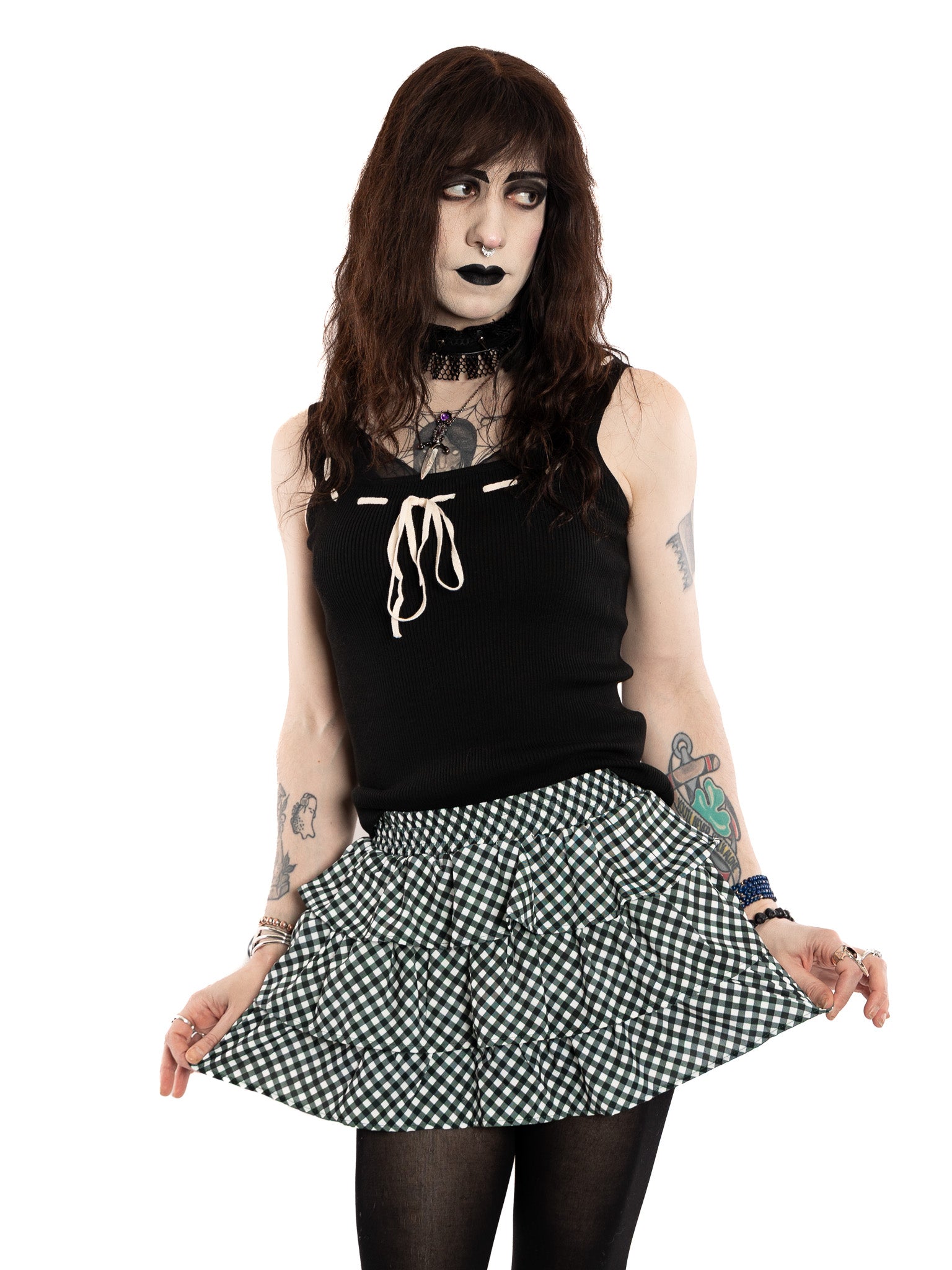 Picnic Party Gingham Ruffle Skort - Die With Your Boots On