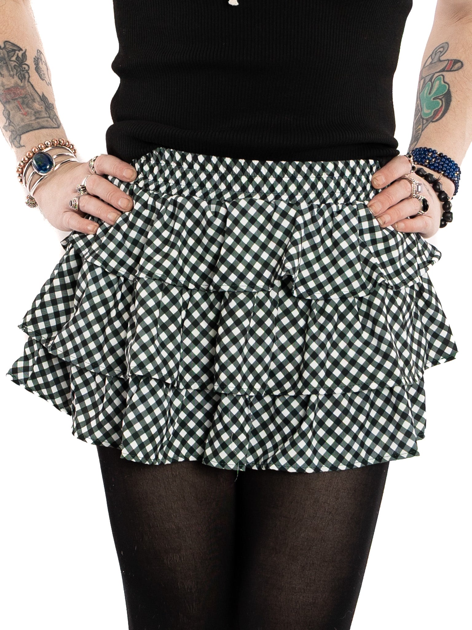Picnic Party Gingham Ruffle Skort - Die With Your Boots On
