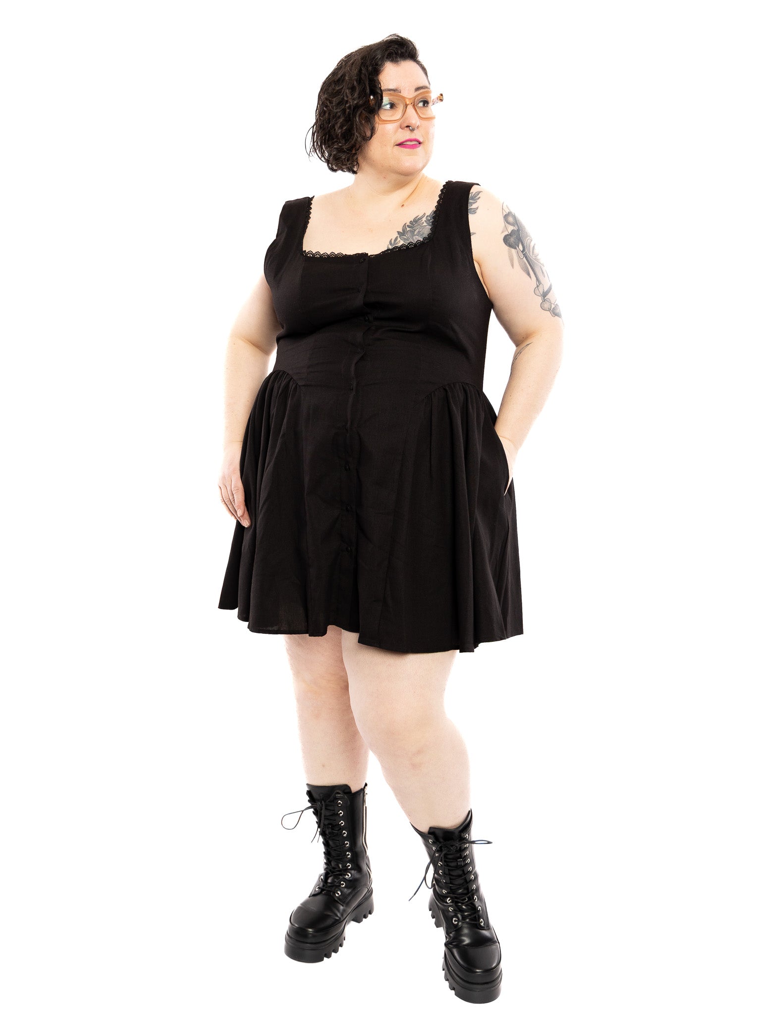 Shiloh Square Neck Mini Dress - Die With Your Boots On