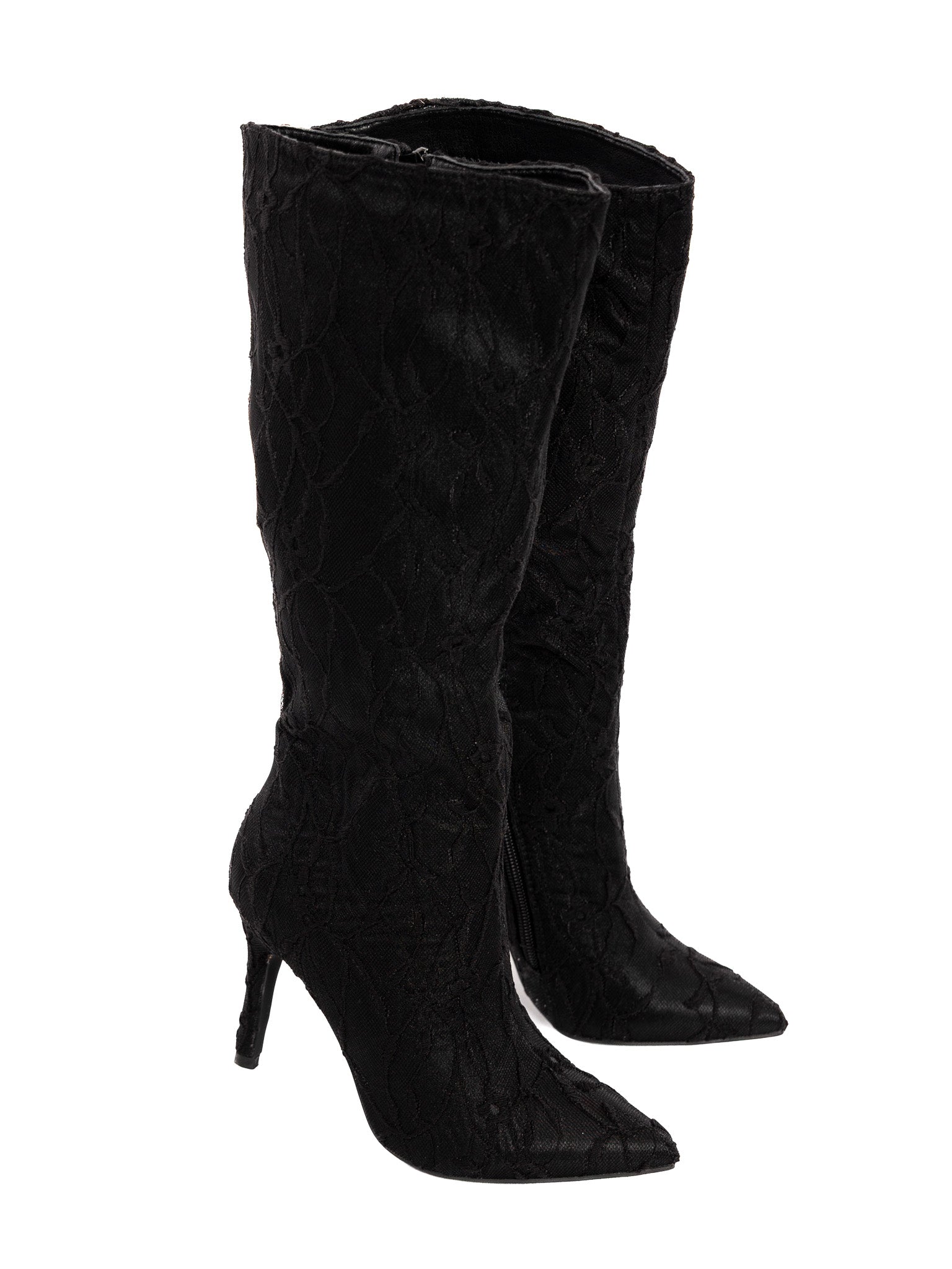 Marissa Embossed Stiletto Boots - Die With Your Boots On