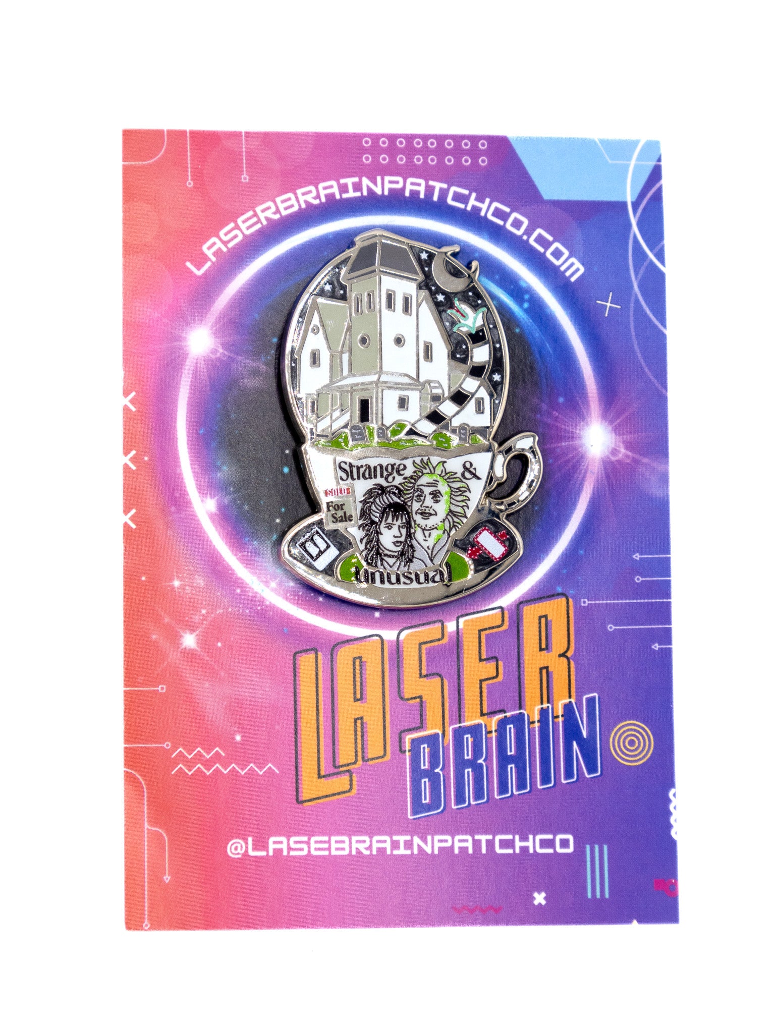 Beetlejuice Teacup Pin LASERBRAIN - Die With Your Boots On